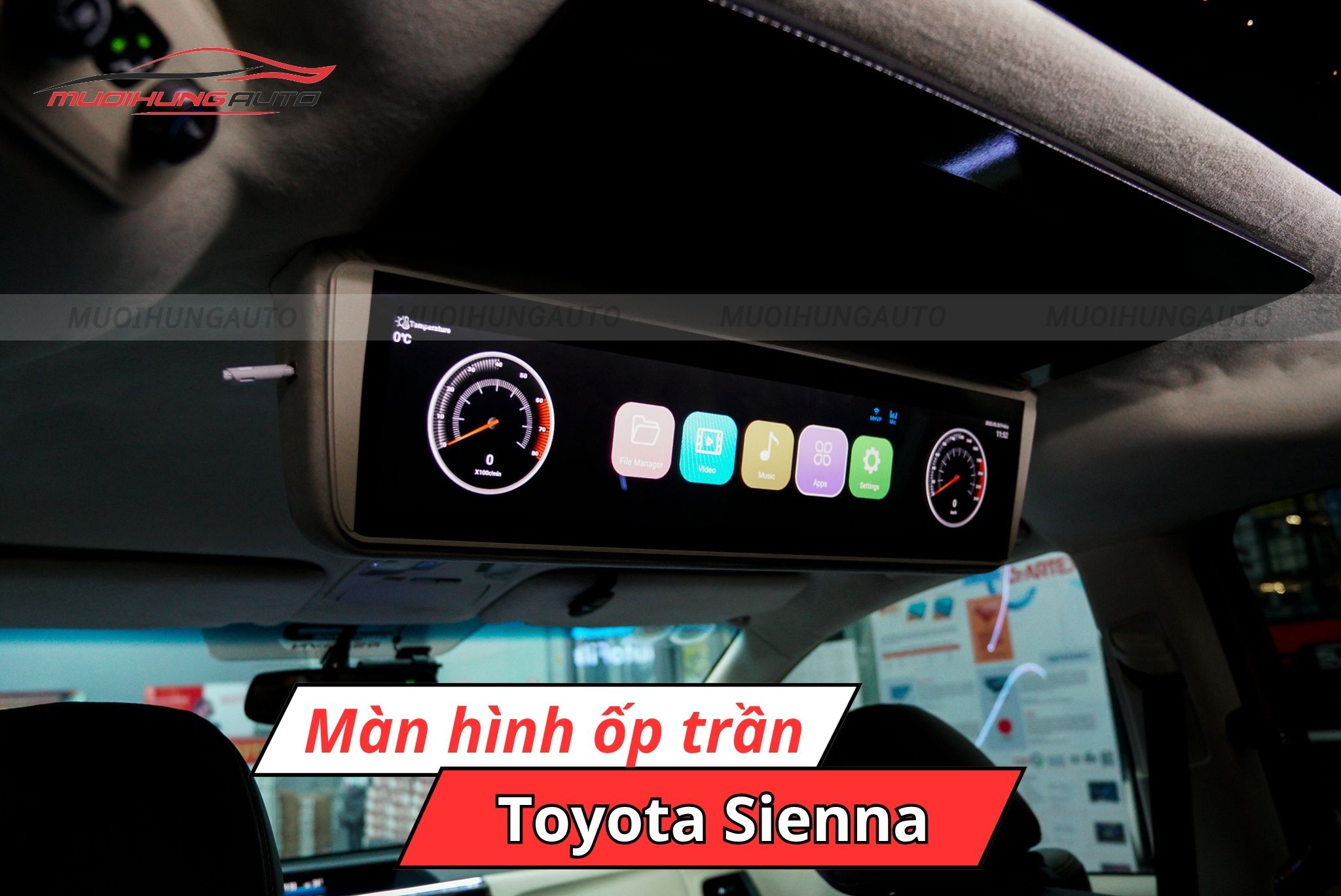 Màn hình ốp trần xe ô tô Toyota Sienna