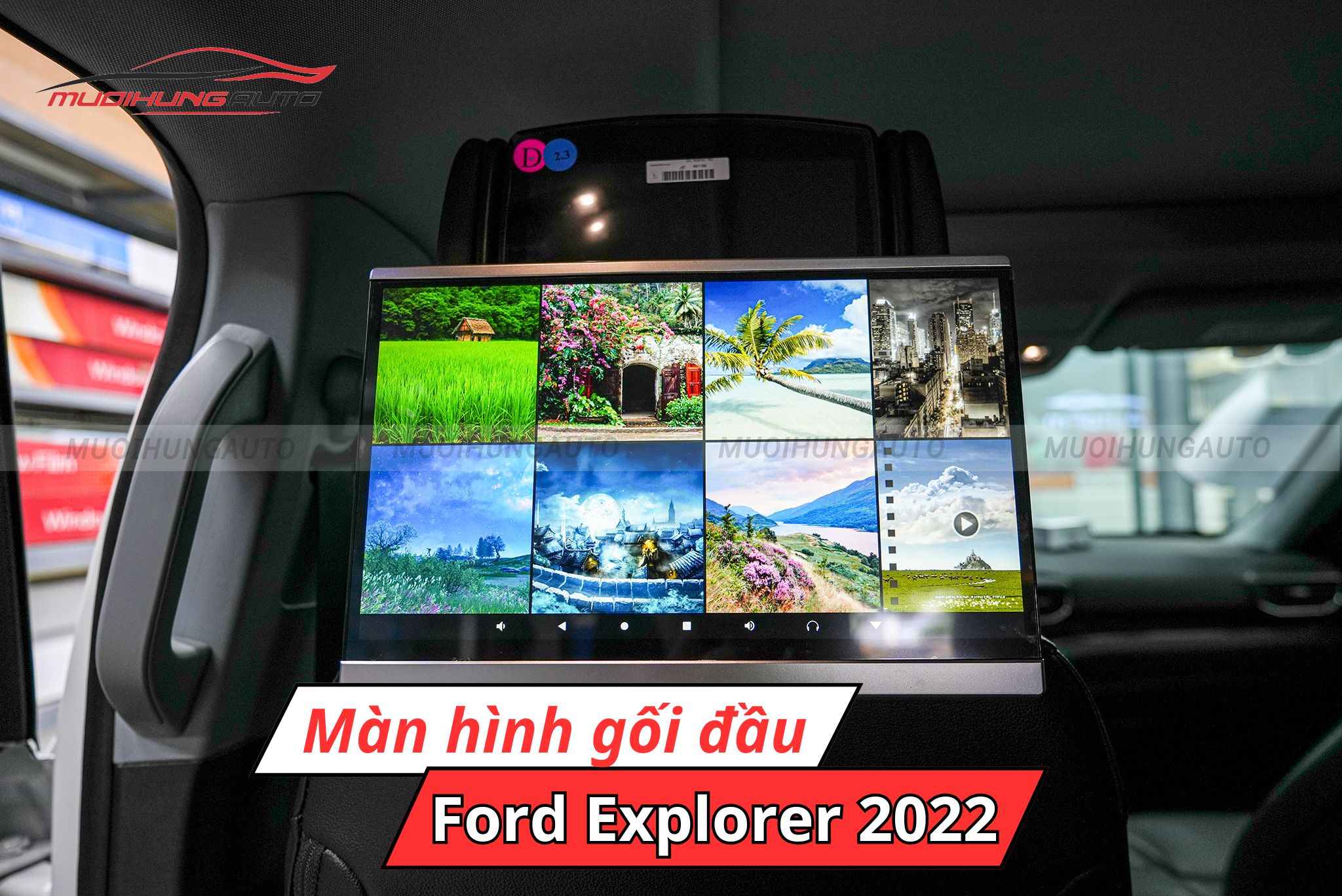 Màn hình tựa đầu ô tô Ford Explorer 2022