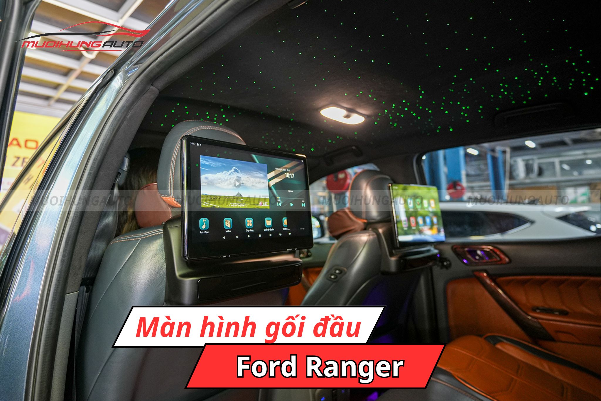 Màn hình tựa đầu ô tô Ford Ranger