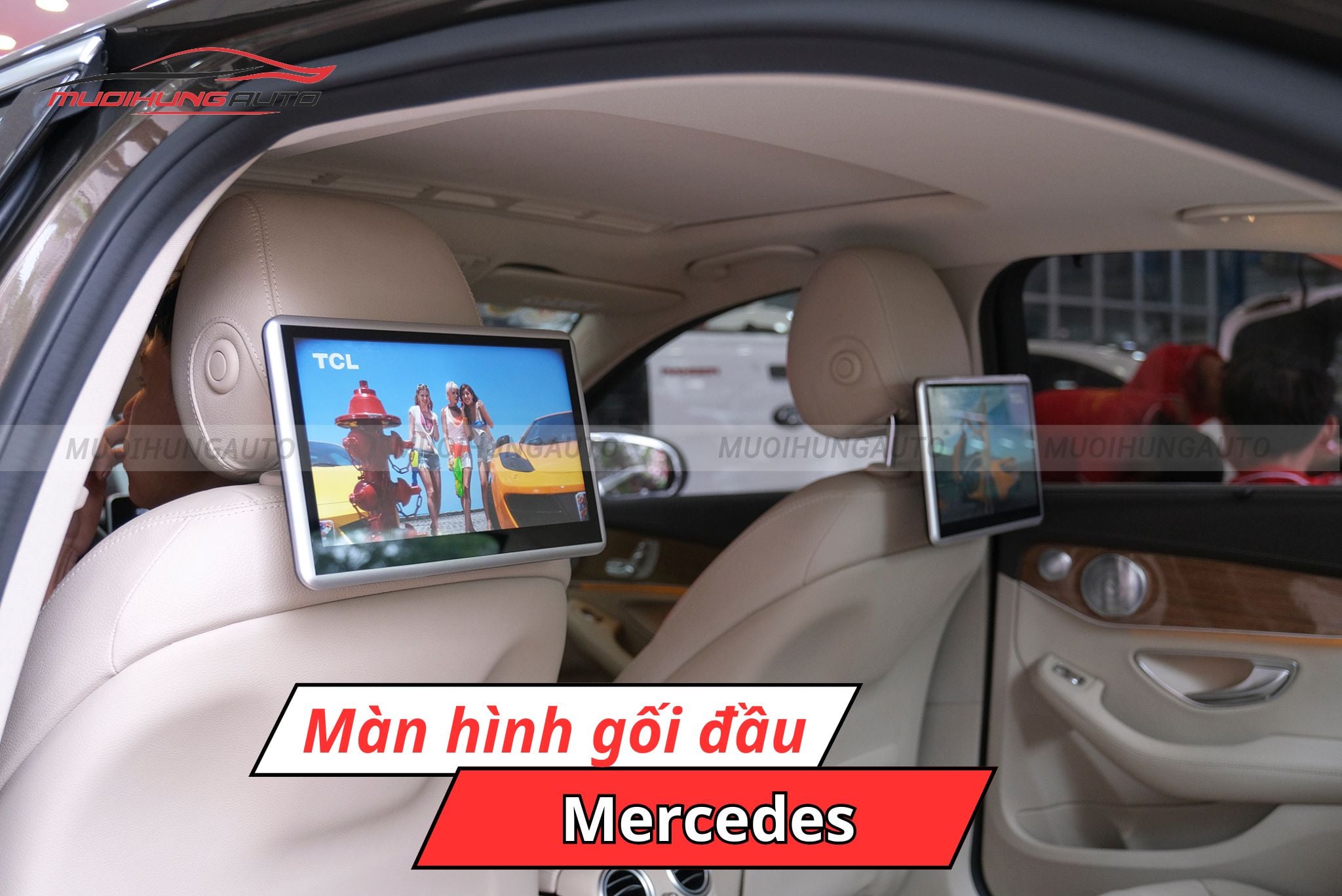 Màn hình tựa đầu ô tô Mercedes