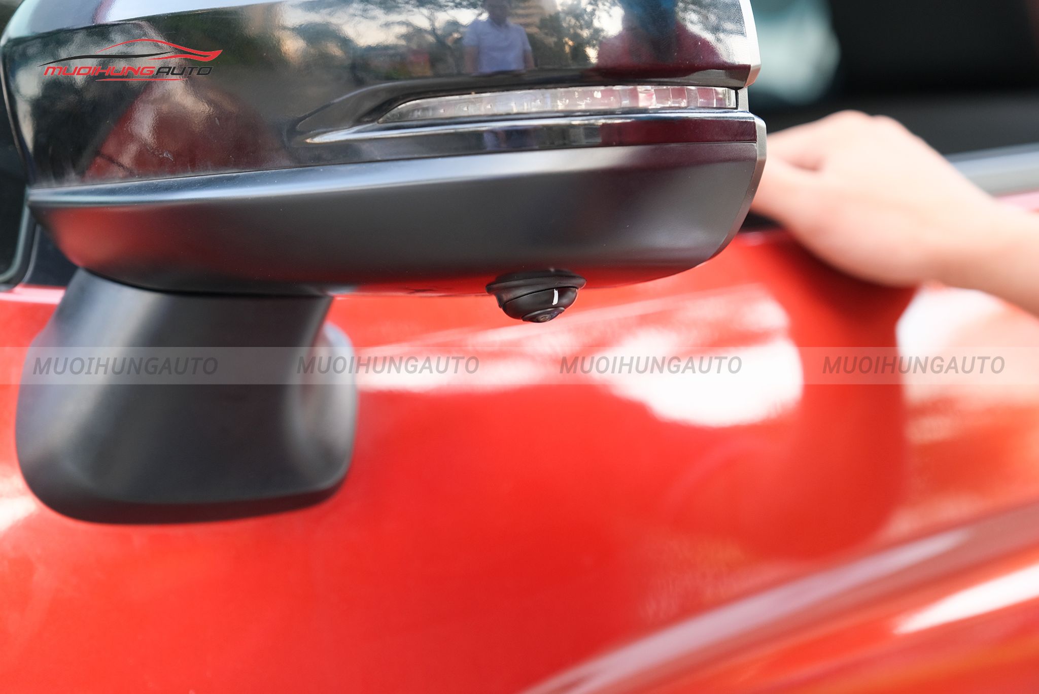 Mắt camera gương bên trái camera 360 độ ô tô Honda Jazz