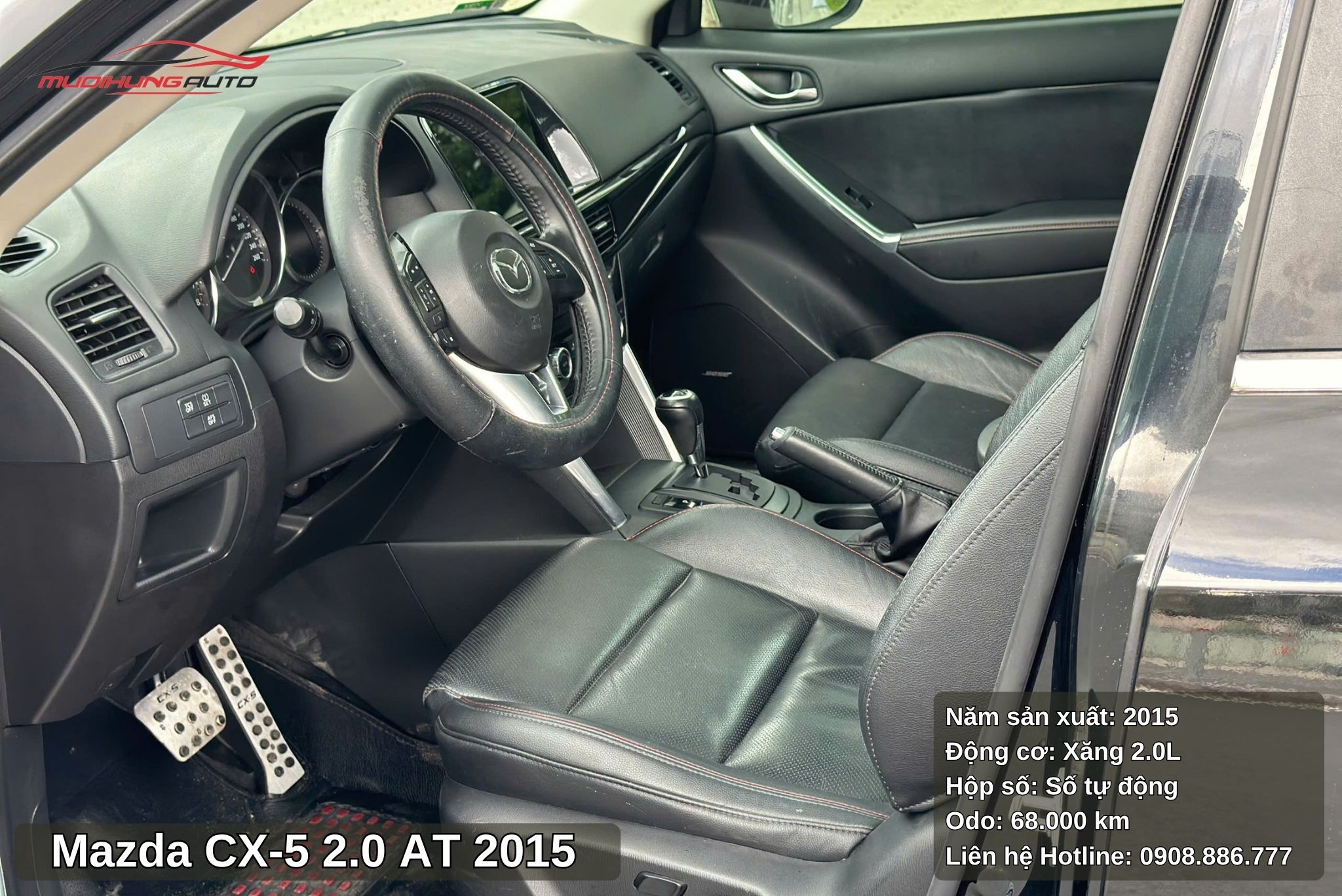 Mazda CX-5 2.0 AT 2015 được trang bị ghế da cao cấp chỉnh điện