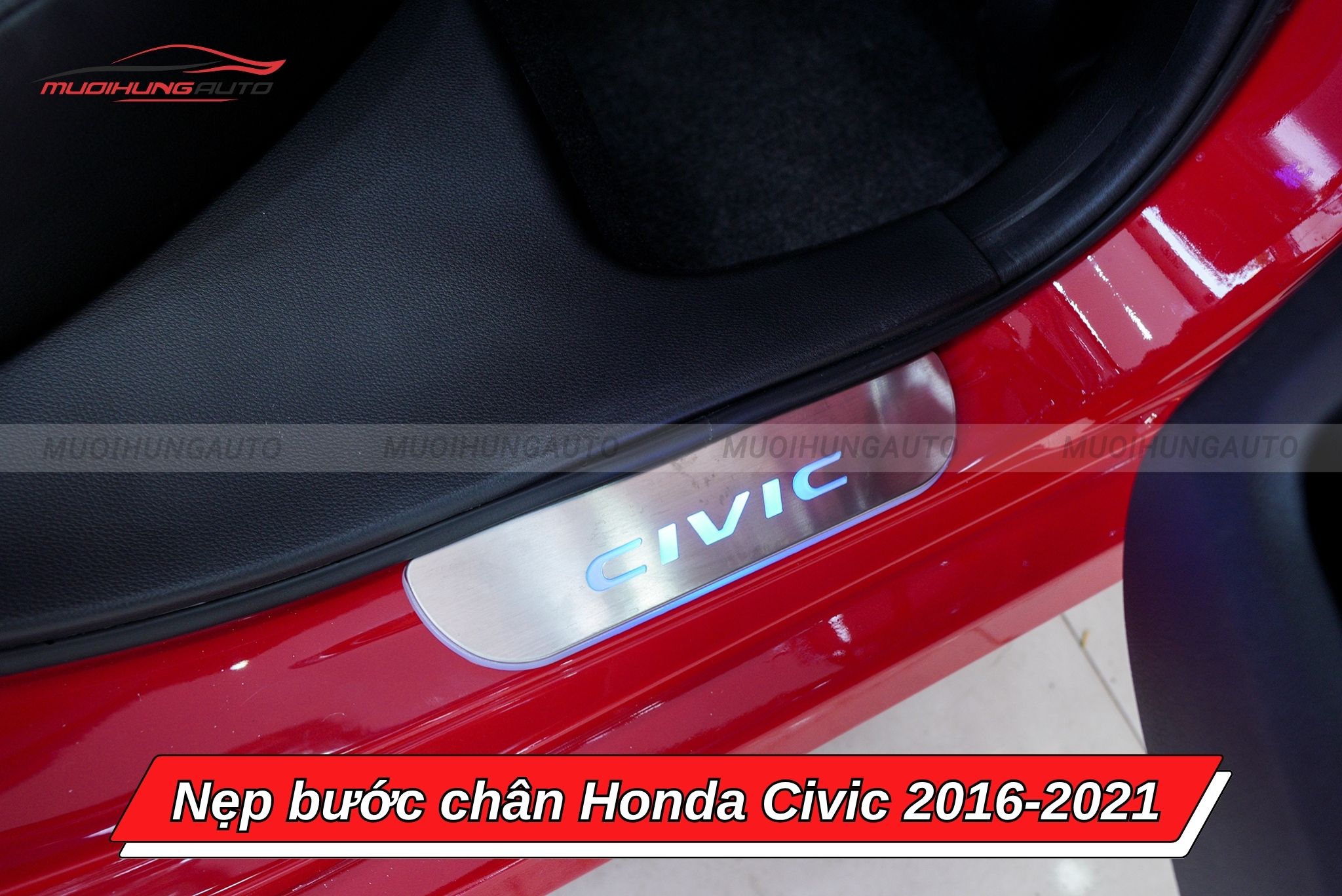 Nẹp bậc lên xuống xe ô tô Honda Civic 2016-2021