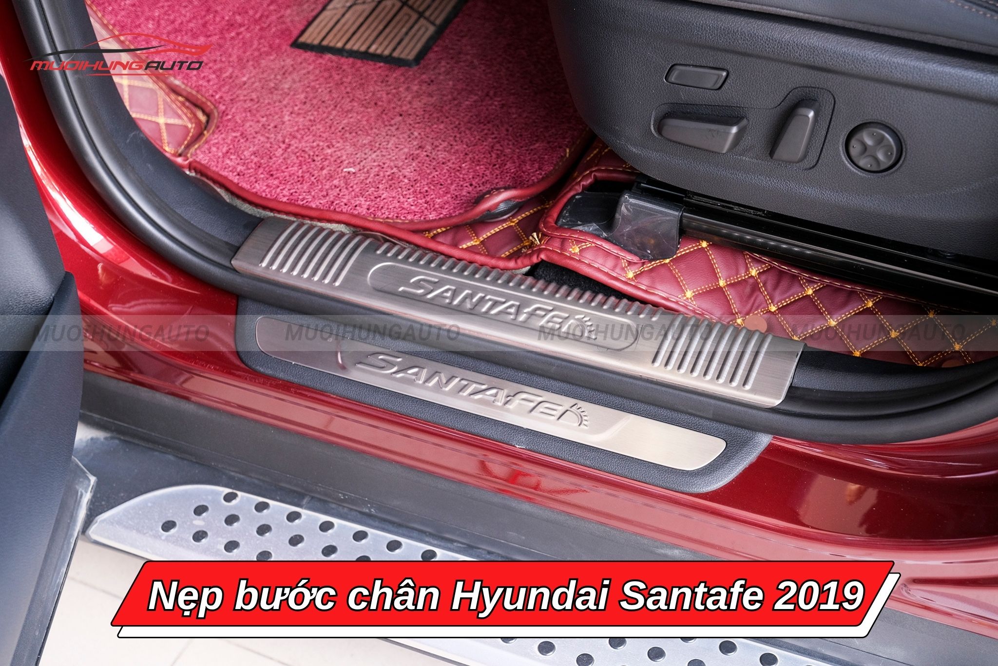 Nẹp bước chân Hyundai Santafe 2019