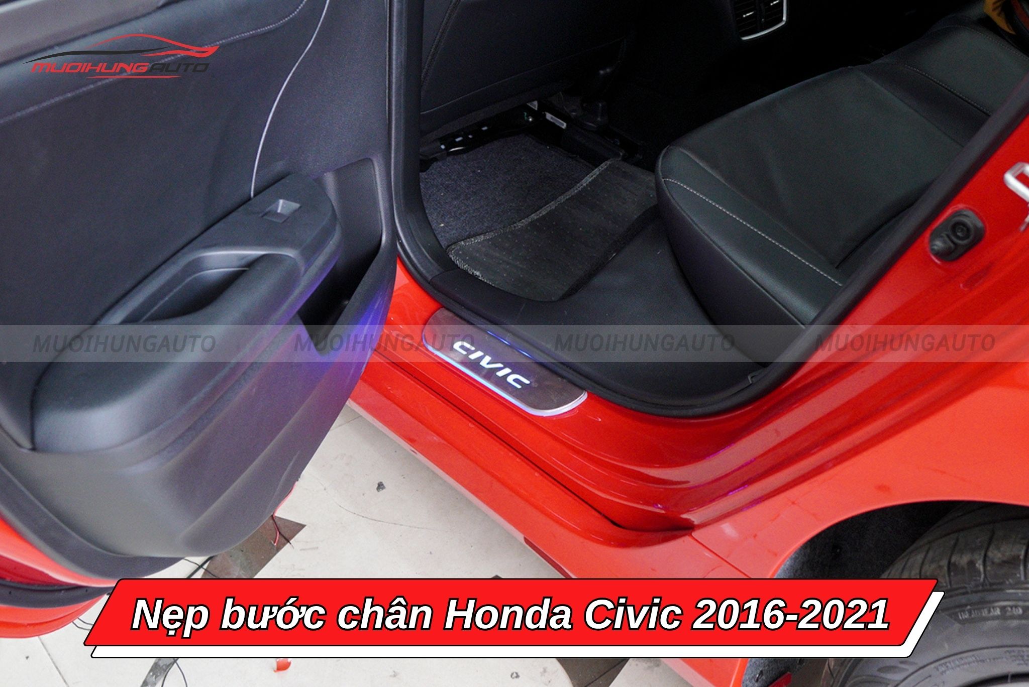 Nẹp bước chân ô tô Honda Civic 2016-2021