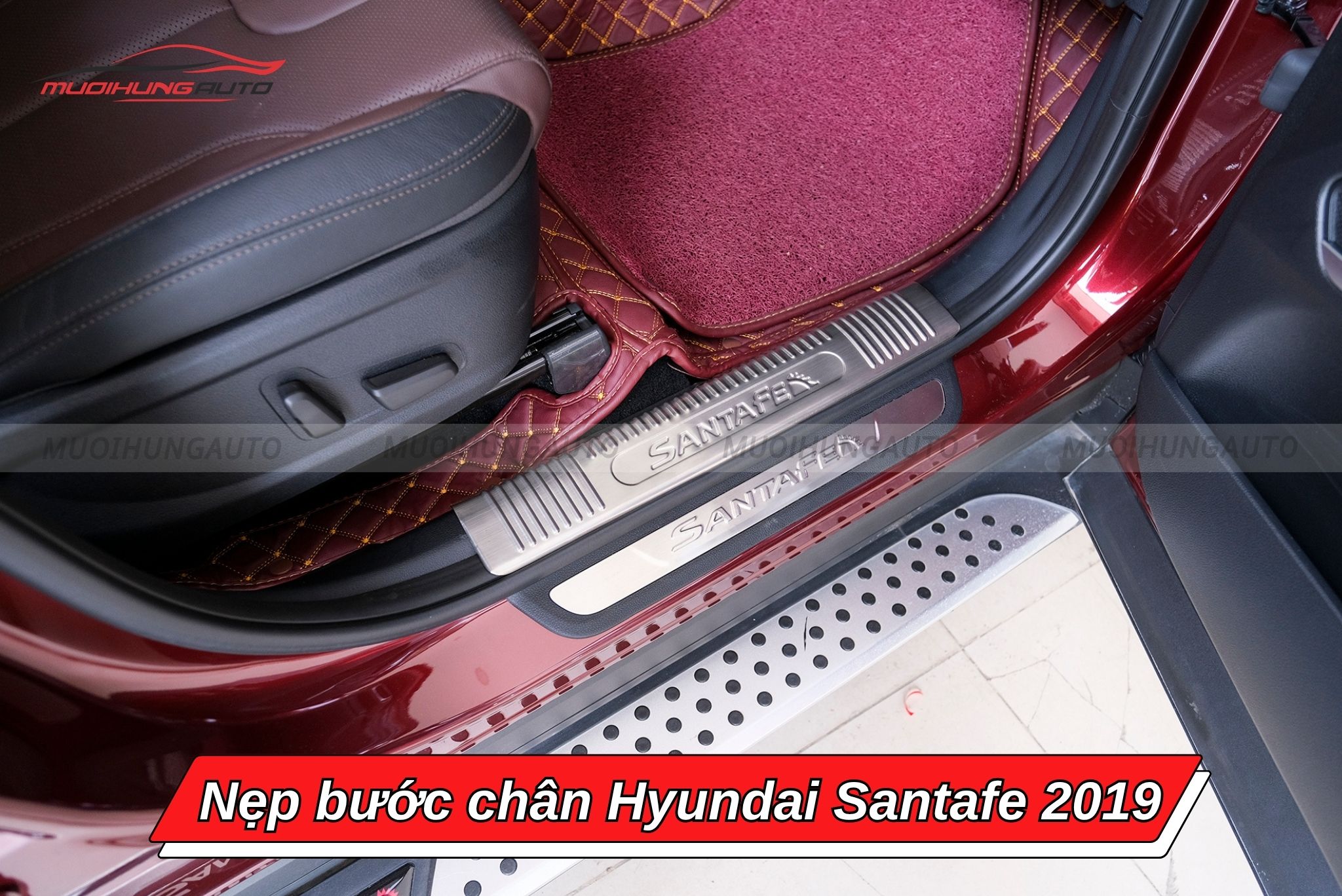 Nẹp bước chân xe Hyundai Santafe 2019
