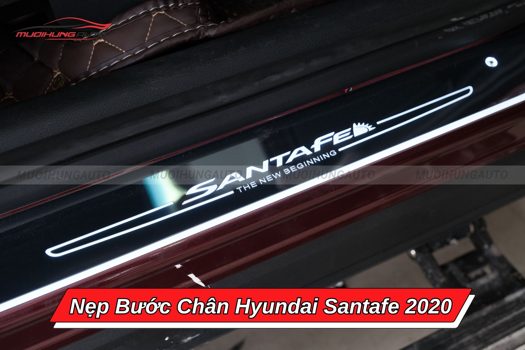 Nẹp bước chân xe ô tô Hyundai Santafe 2020