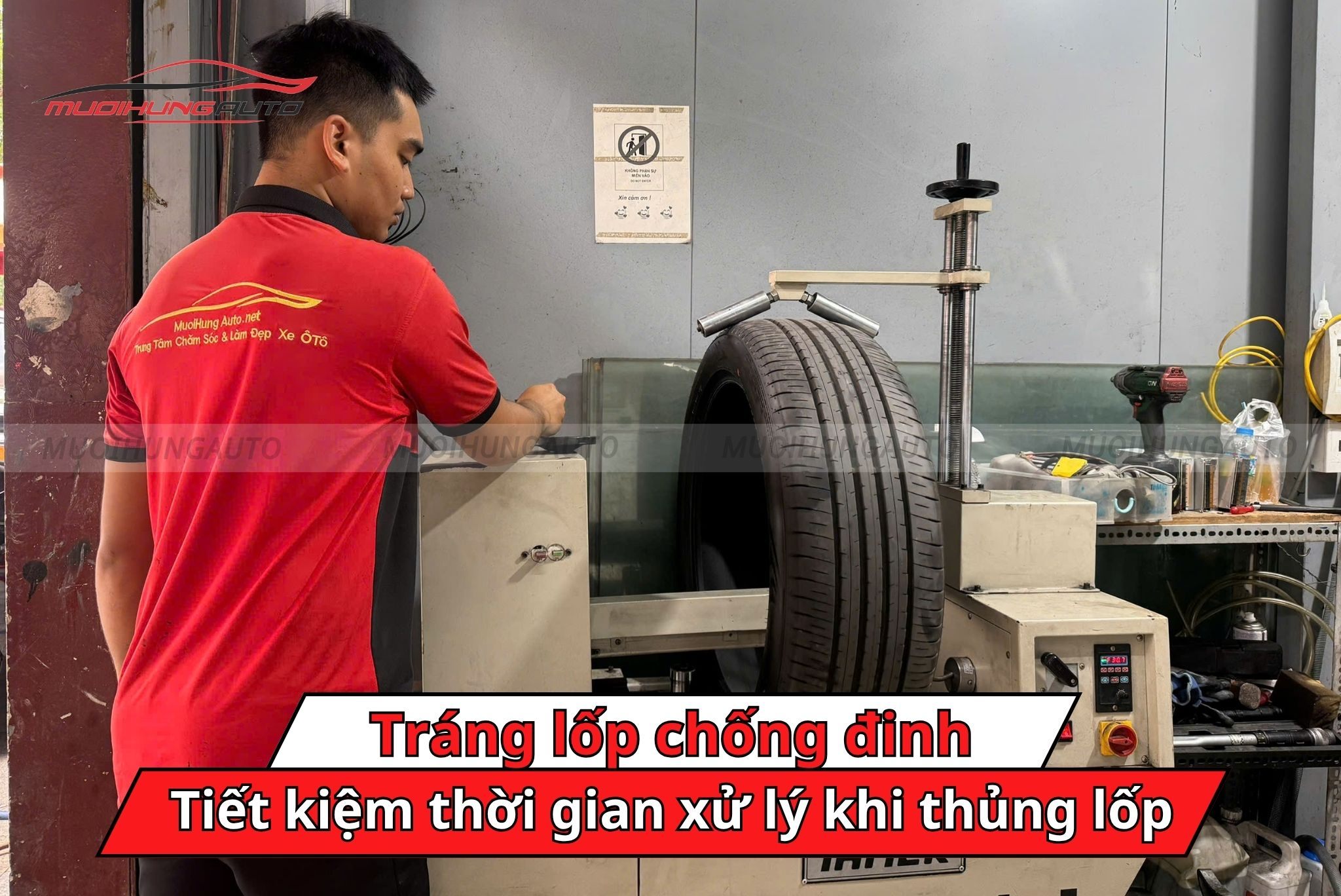 Tráng lốp chống đinh cho xe ô tô Vinfast