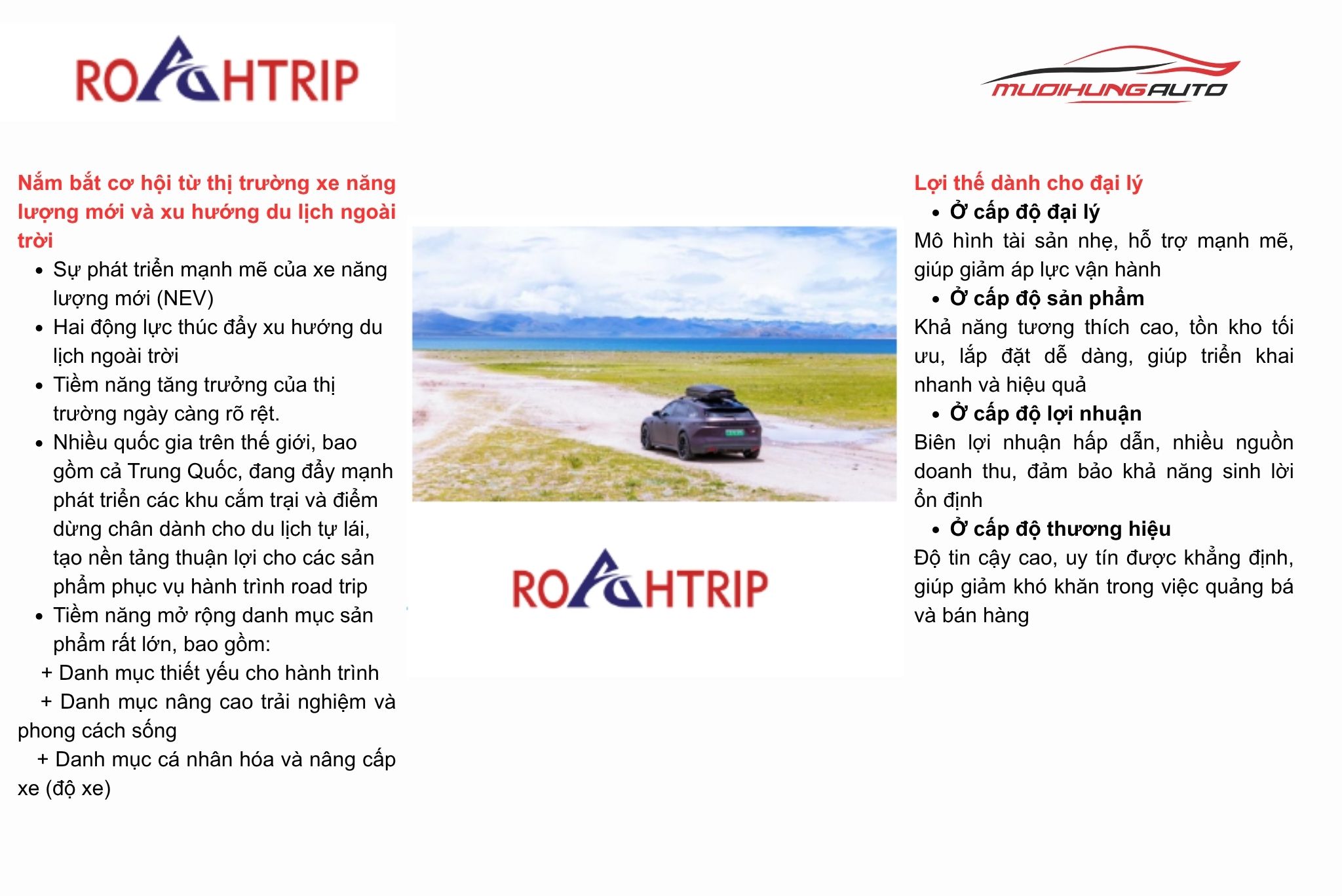 ROAHTRIP kết hợp danh mục sản phẩm đa dạng cùng tiềm năng tăng trưởng của thị trường