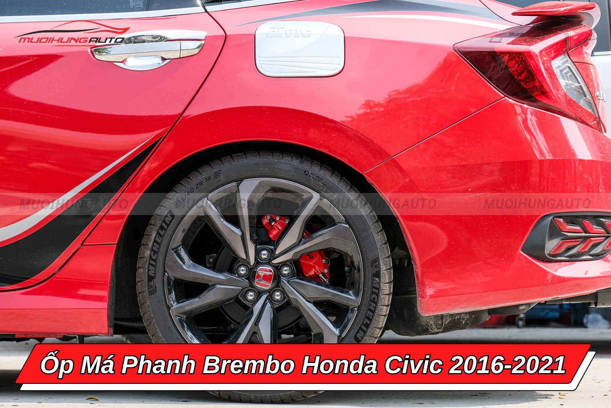 Ốp heo dầu Brembo Honda Civic 2016-2021