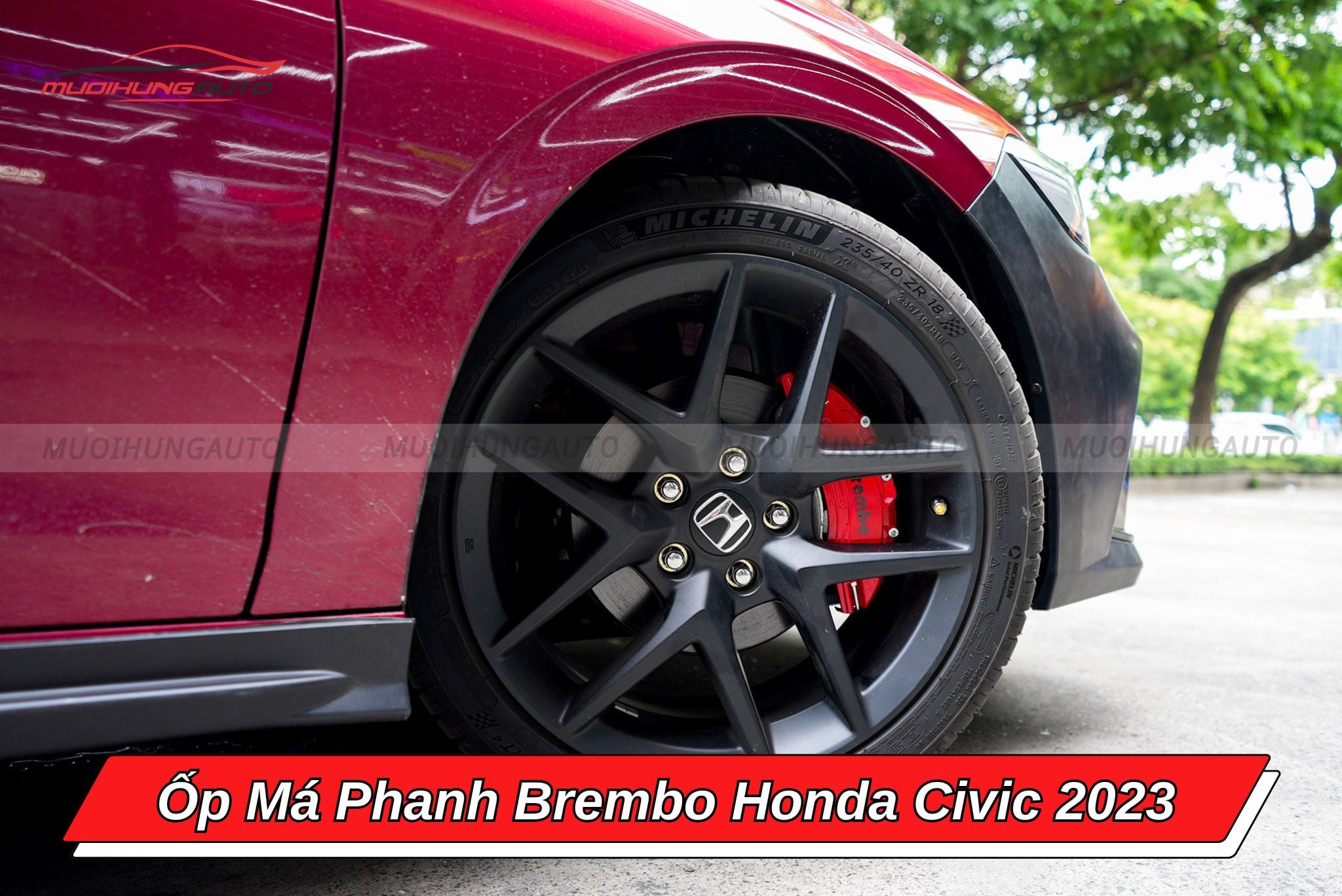 Ốp heo dầu Brembo Honda Civic 2023