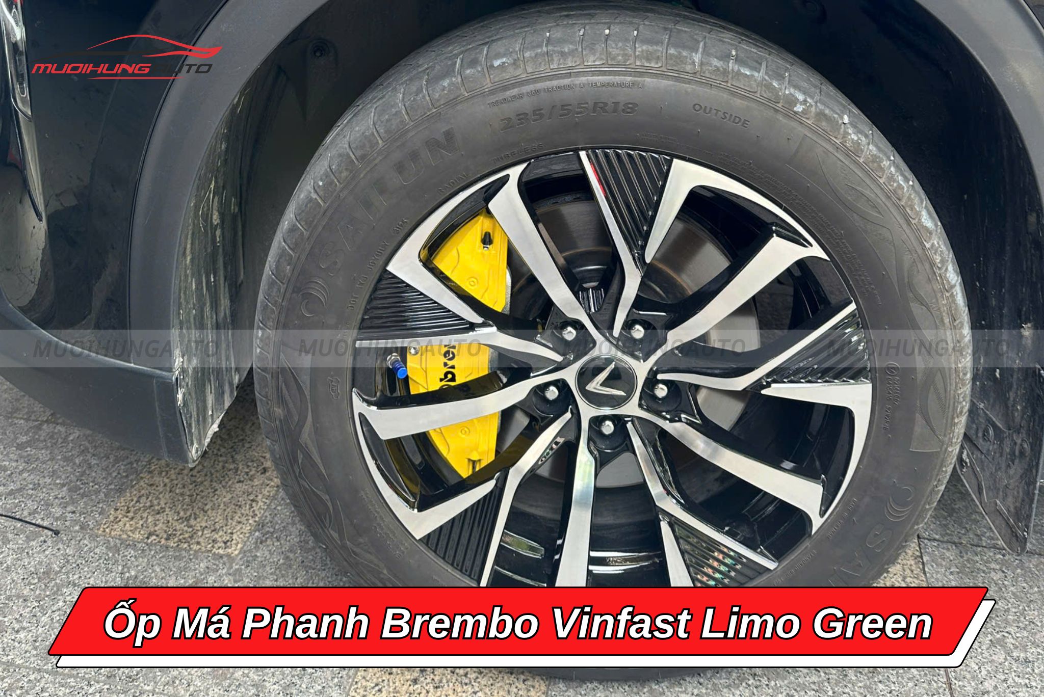 Ốp heo dầu Brembo Vinfast Limo Green
