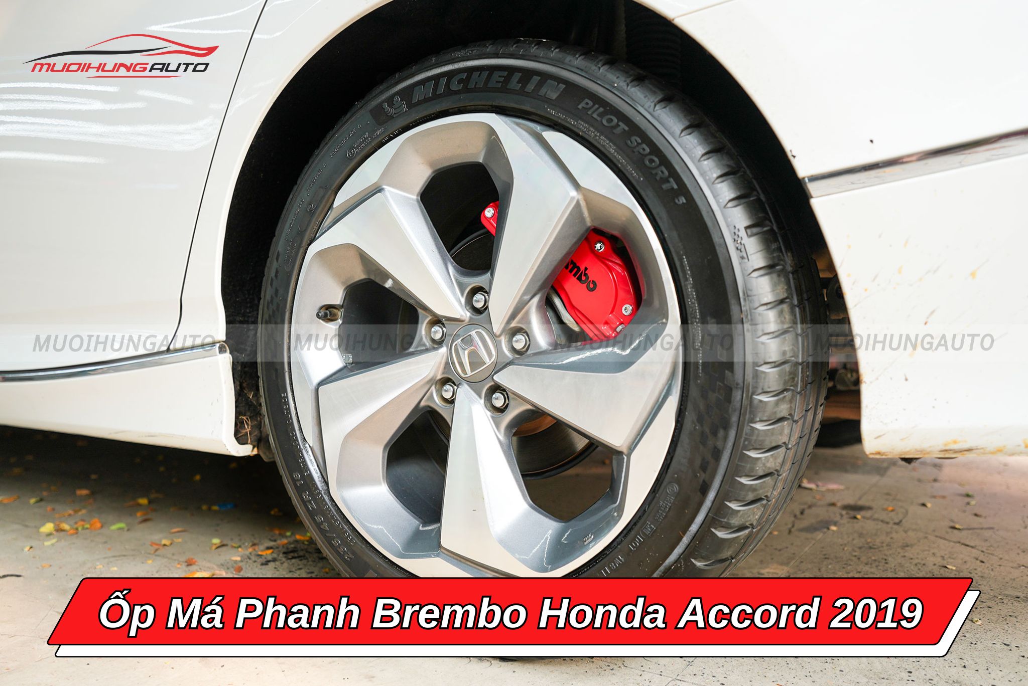 Ốp heo dầu Brembo xe Honda Accord 2019