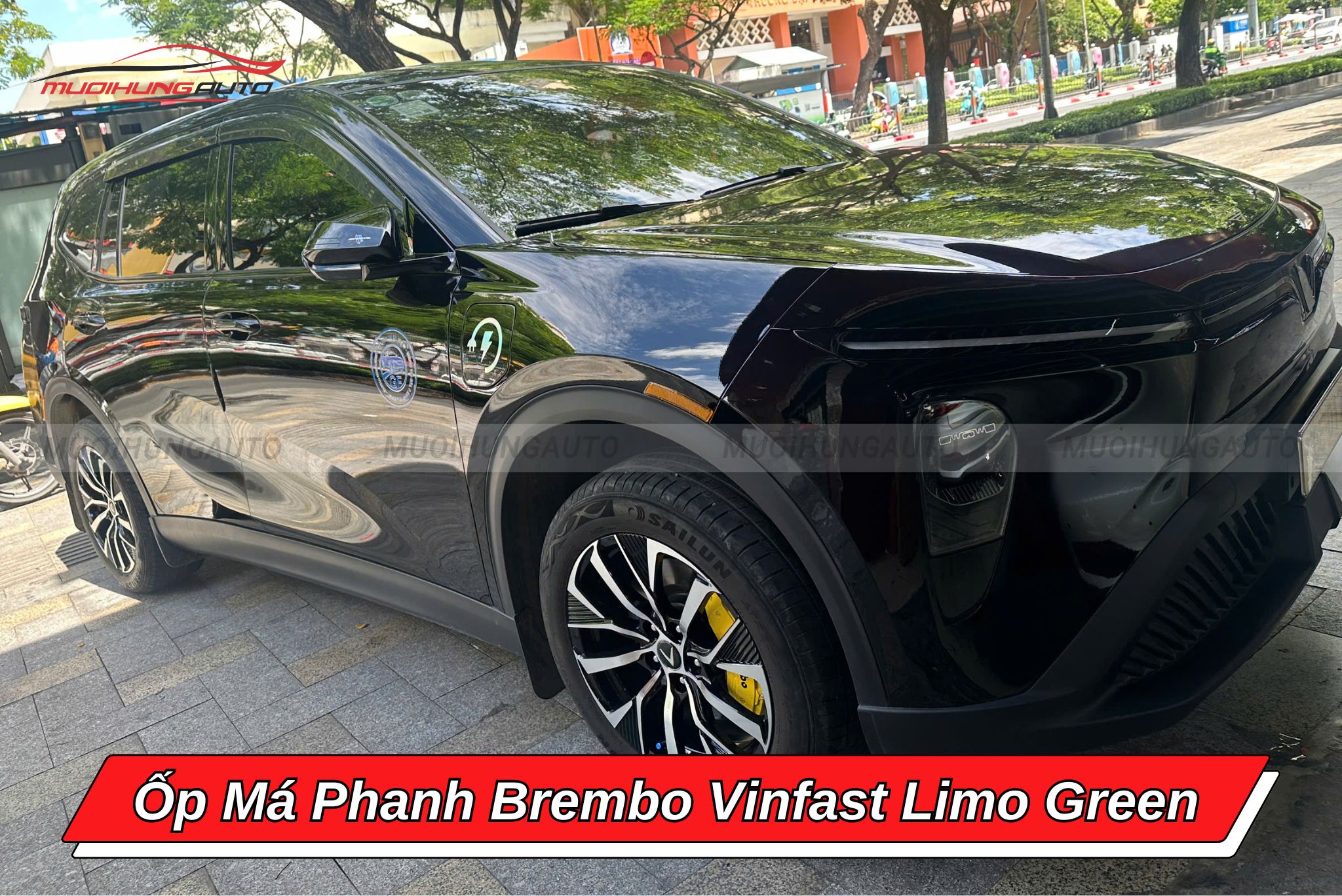 Ốp má phanh Brembo cho xe Vinfast Limo Green