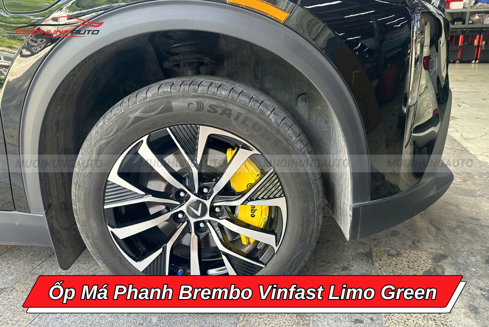 Ốp má phanh Brembo Vinfast Limo Green