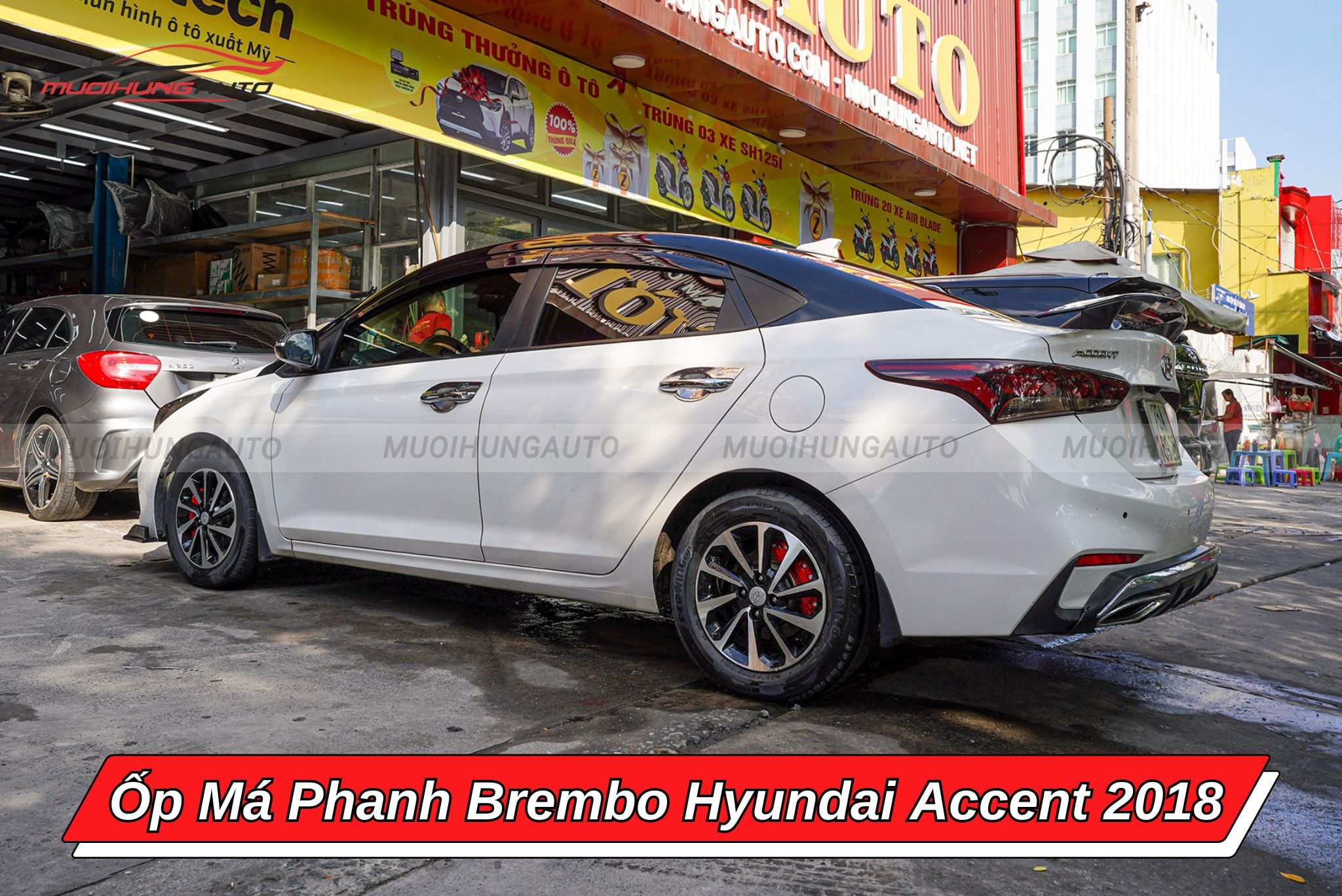 Ốp má phanh Brembo xe hơi Hyundai Accent 2018