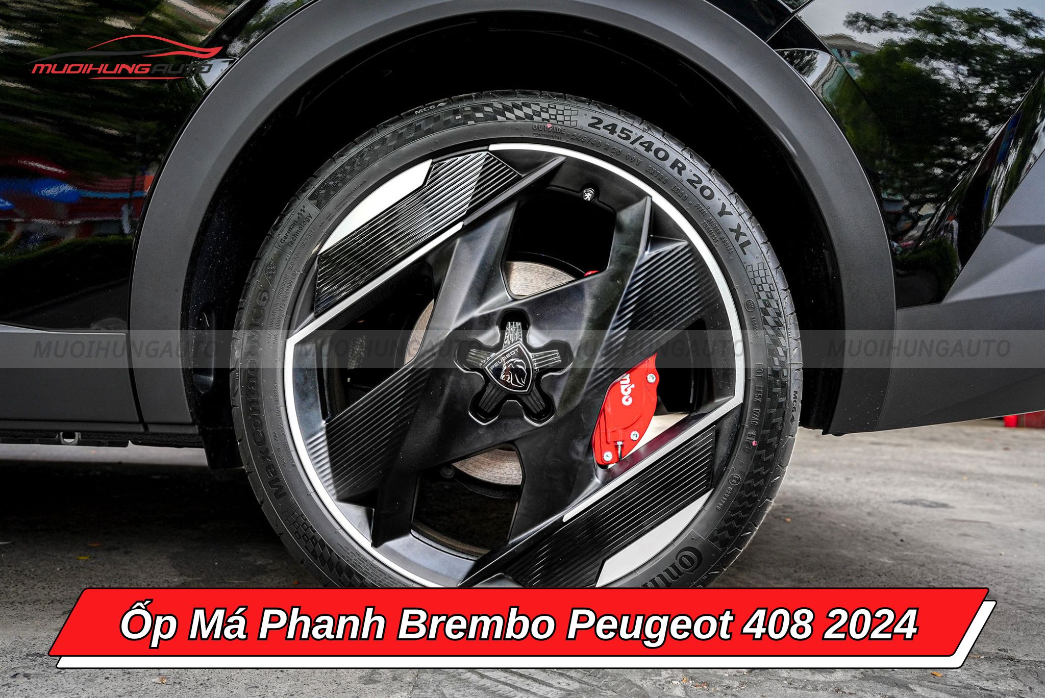 Ốp má phanh Brembo xe Peugeot 408 2024