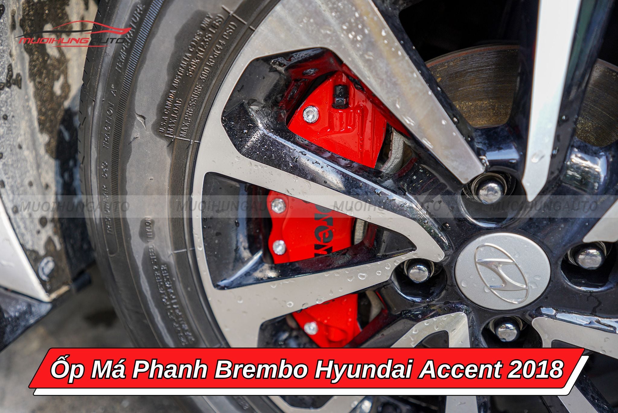 Ốp má phanh ô tô Brembo Hyundai Accent 2018