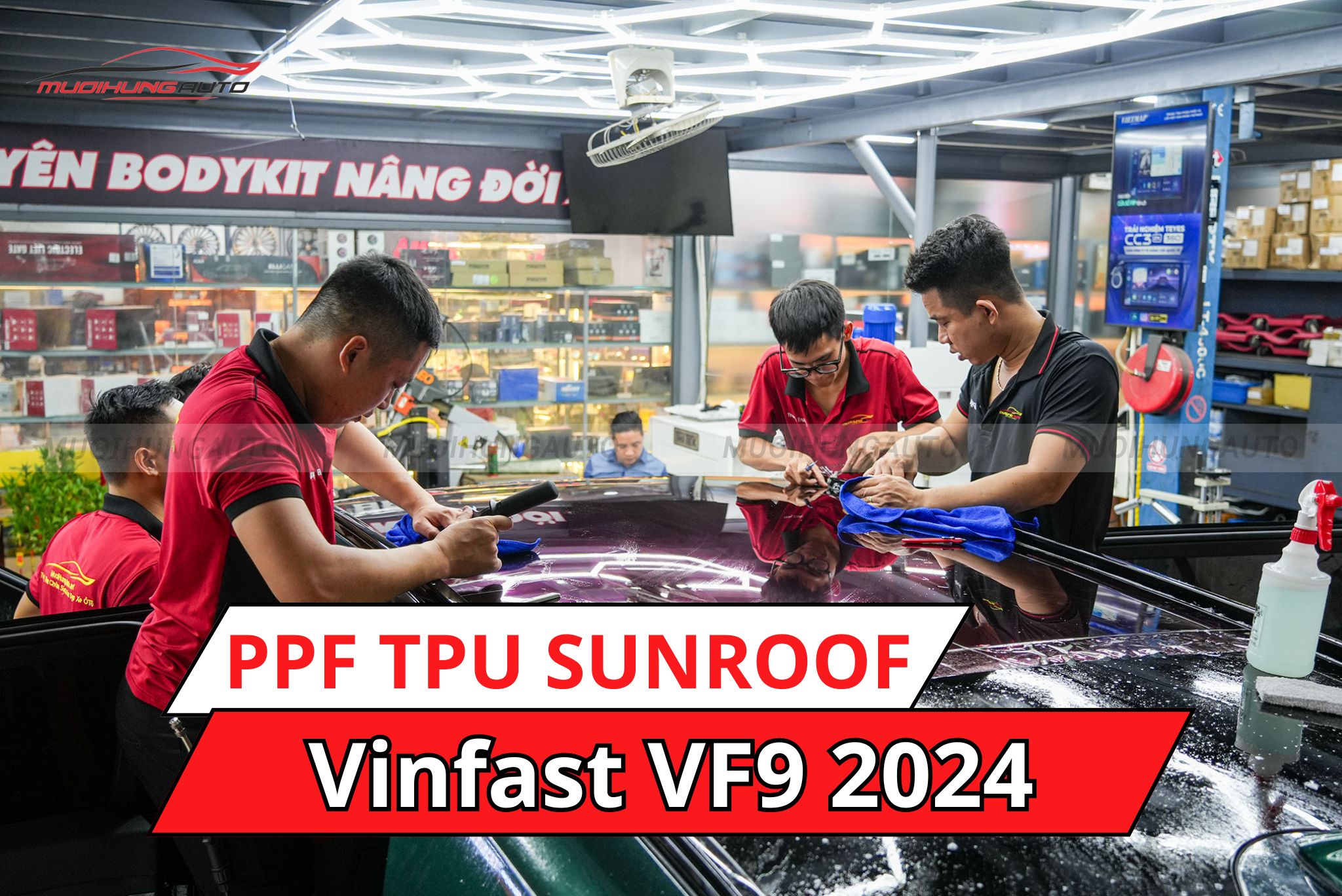 Phim PPF TPU SUNROOF cách nhiệt cửa sổ trời cho Vinfast VF9 2024