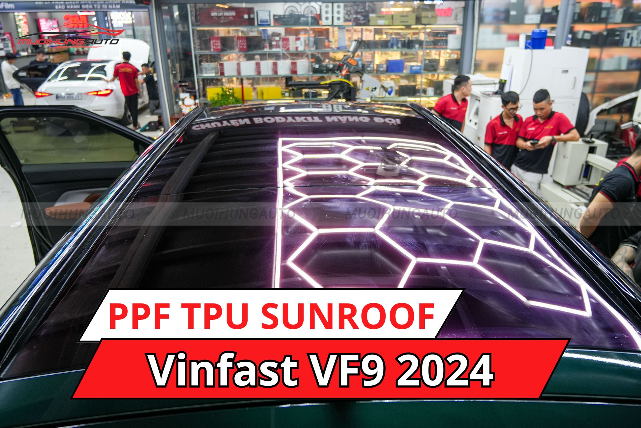 Phim PPF TPU SUNROOF cách nhiệt cửa sổ trời ô tô Vinfast VF9 2024