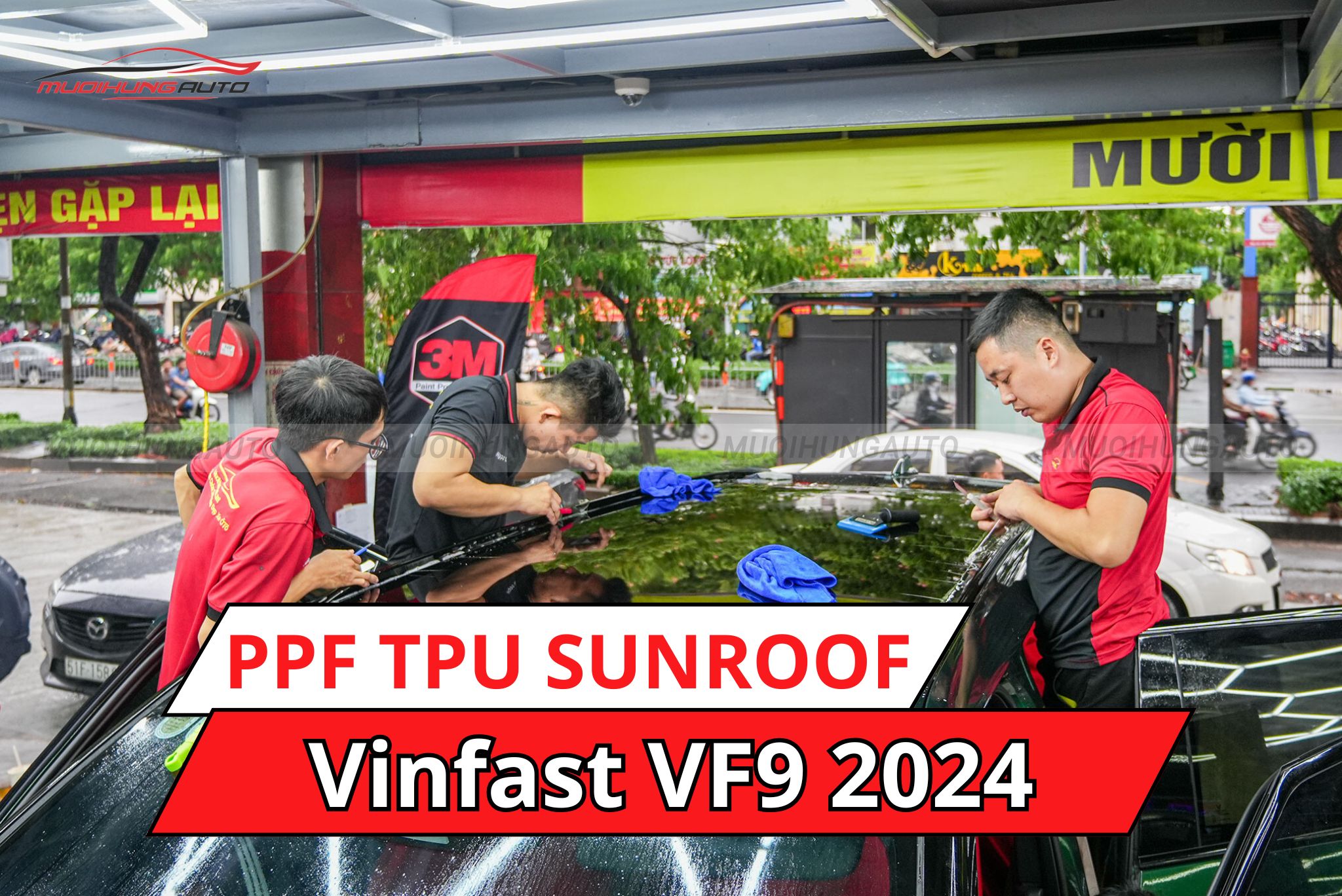 Phim PPF TPU SUNROOF cách nhiệt cửa sổ trời xe Vinfast VF9 2024