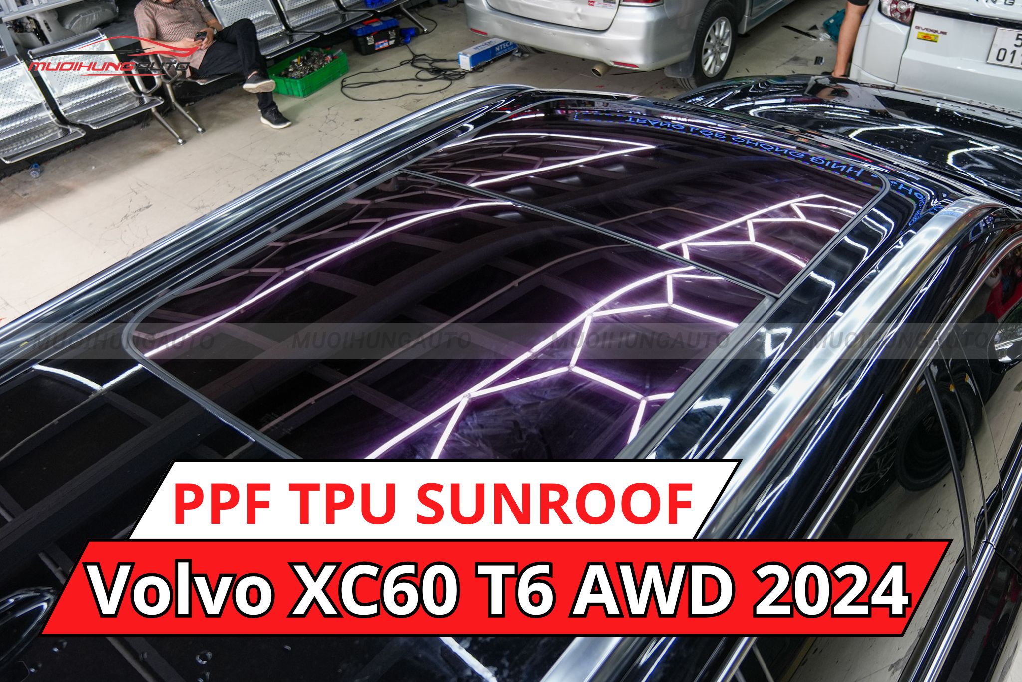 Phim PPF TPU SUNROOF cách nhiệt cửa sổ trời xe Volvo XC60 T6 AWD 2024