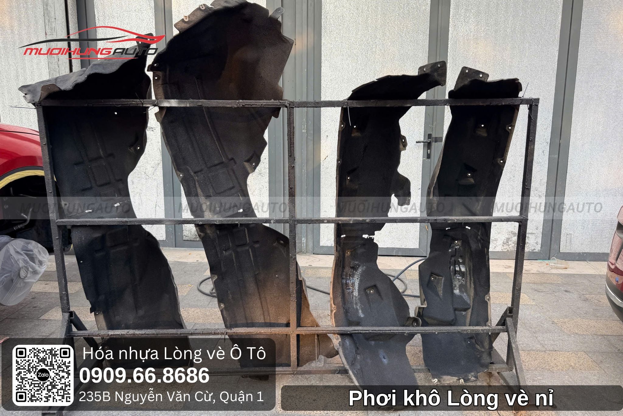 Phơi khô lòng vè nỉ