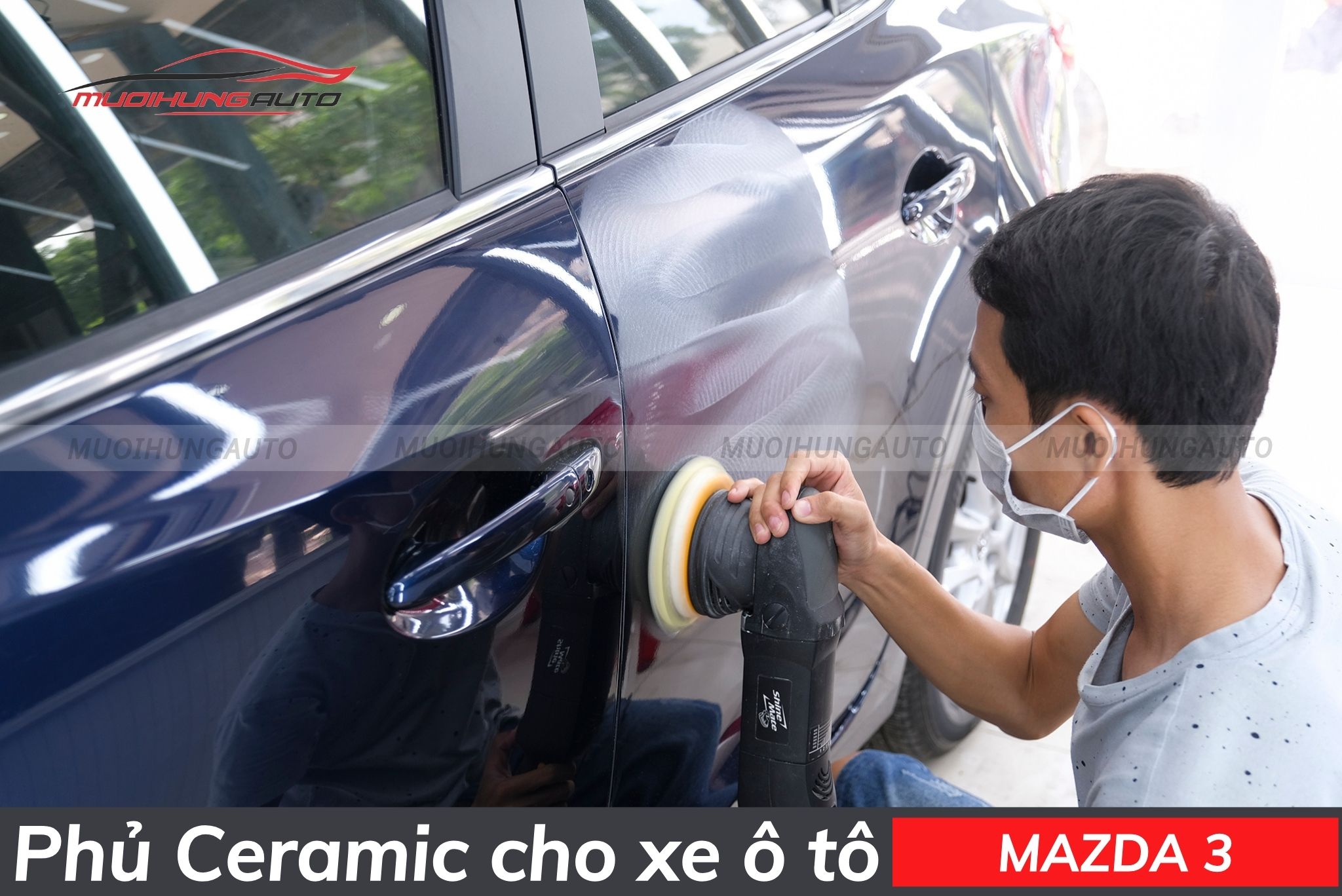Phủ bóng ceramic cho xe ô tô Mazda 3