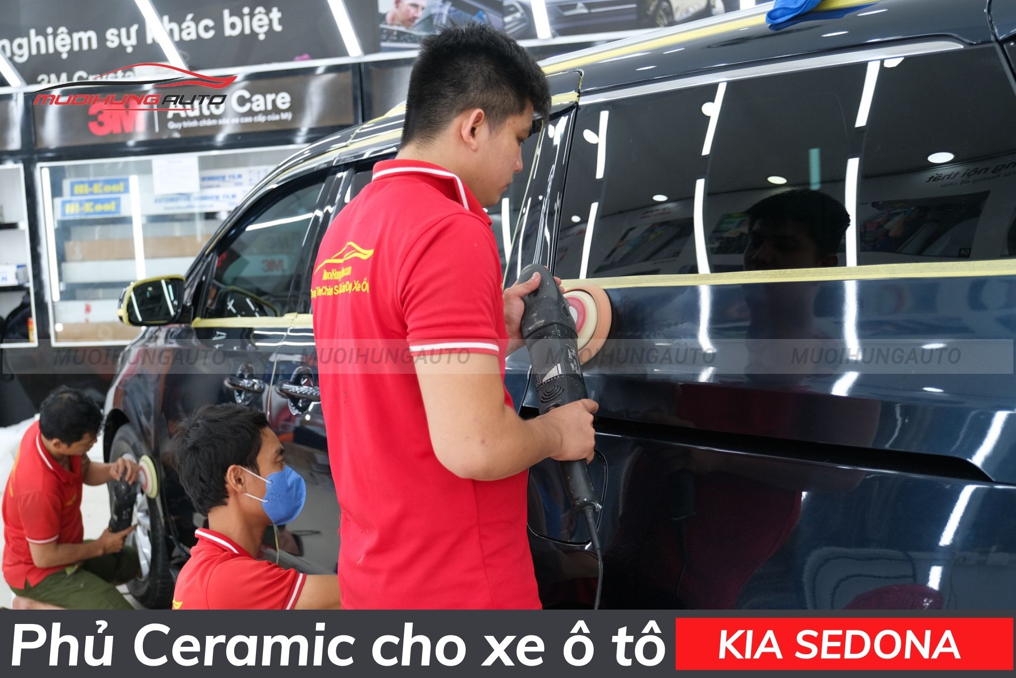 Phủ bóng ceramic Kia Sedona