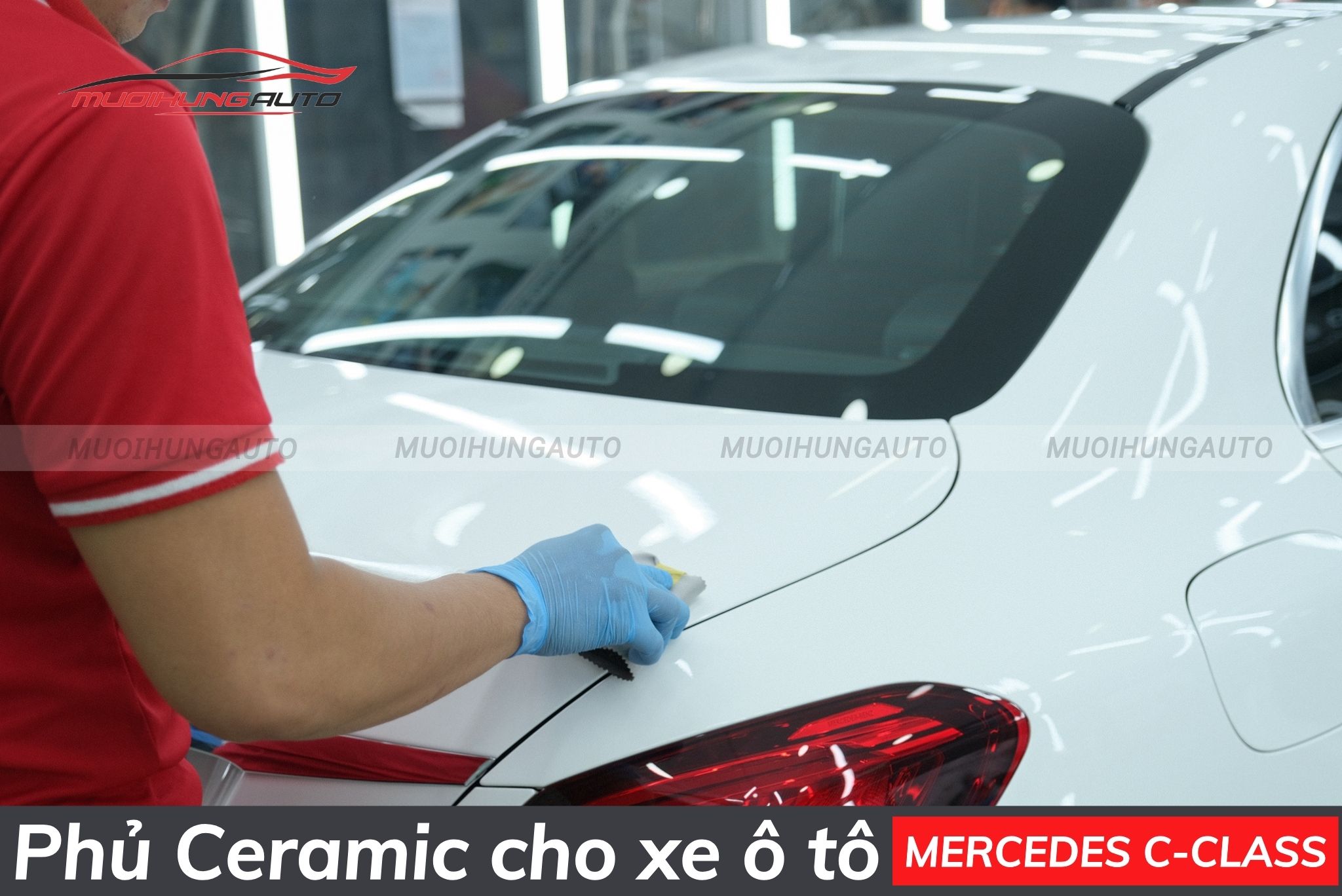 Phủ ceramic cho xe Mercedes C-Class