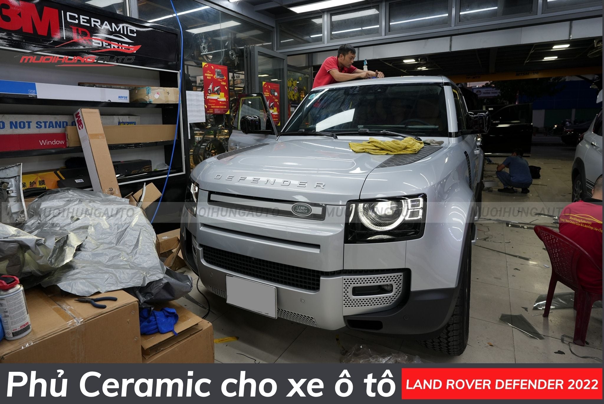 Phủ ceramic cho xe ô tô Land Rover Defender 2022
