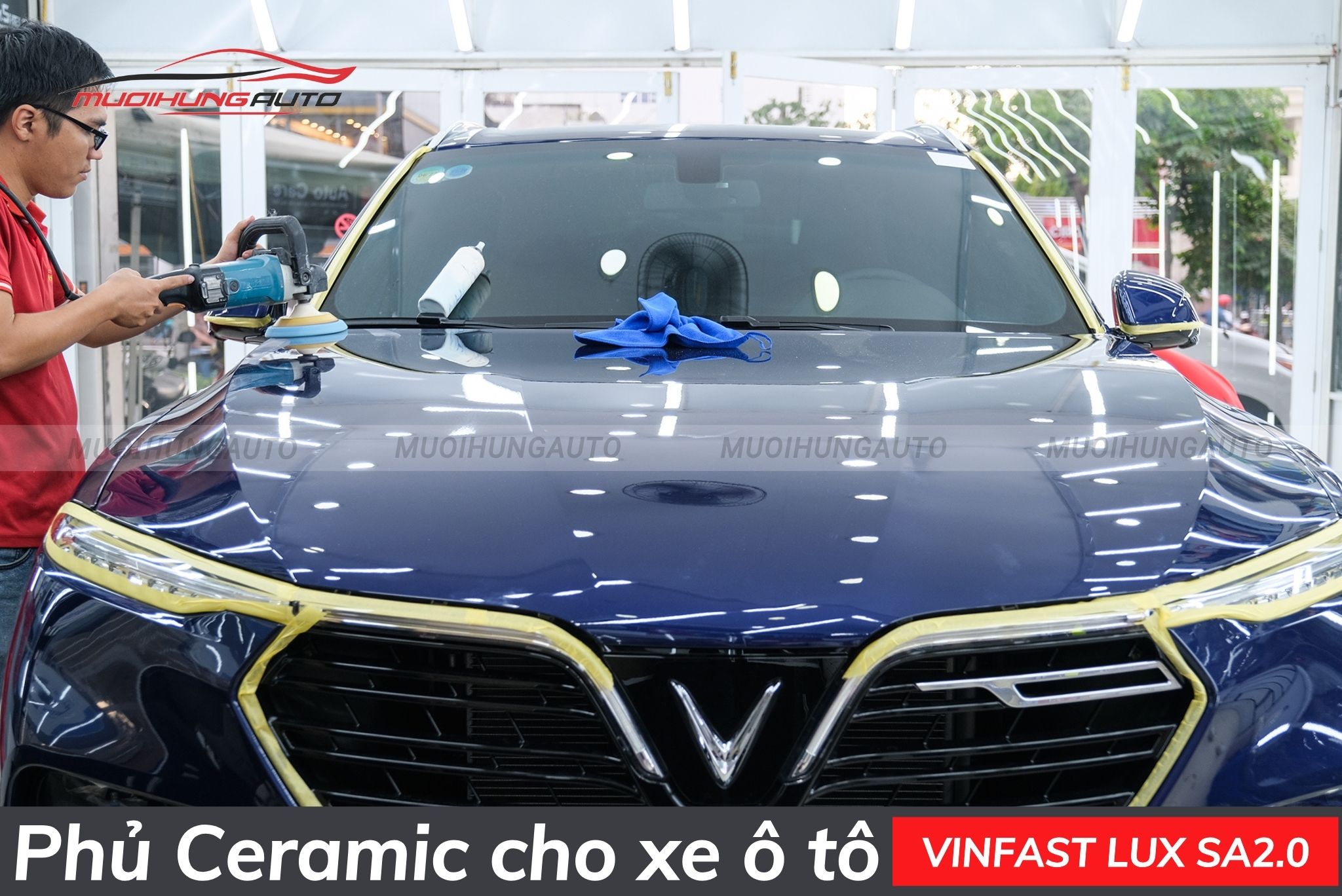 Phủ ceramic cho xe ô tô Vinfast LUX SA2.0