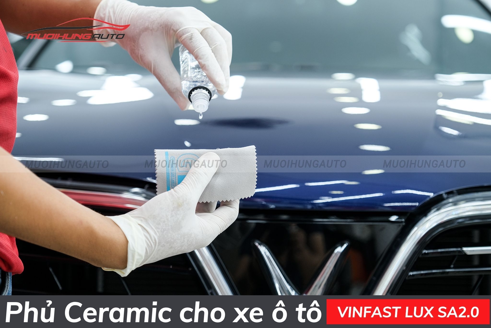 Phủ ceramic cho xe Vinfast Lux SA2.0