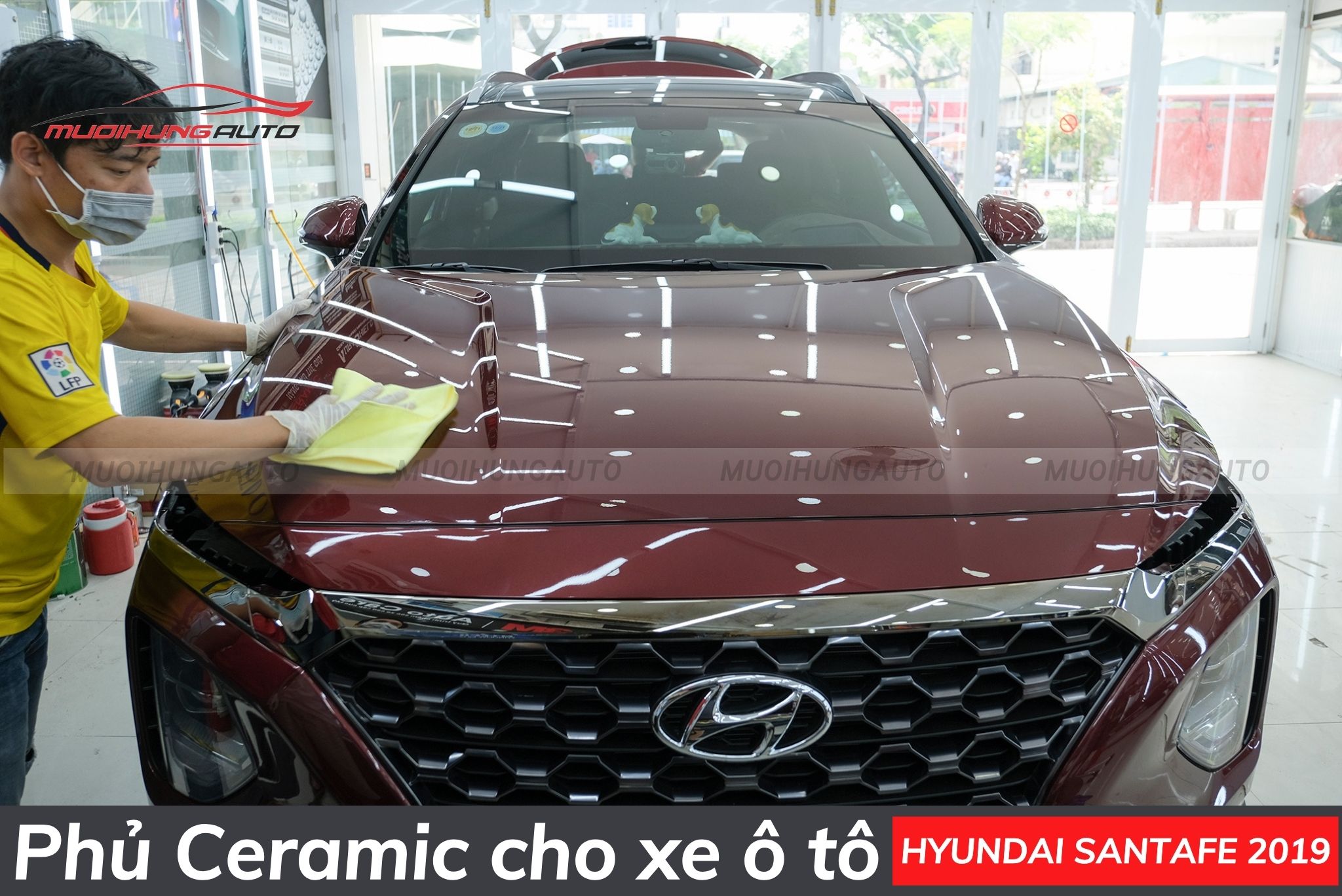 Phủ ceramic Hyundai Santafe 2019