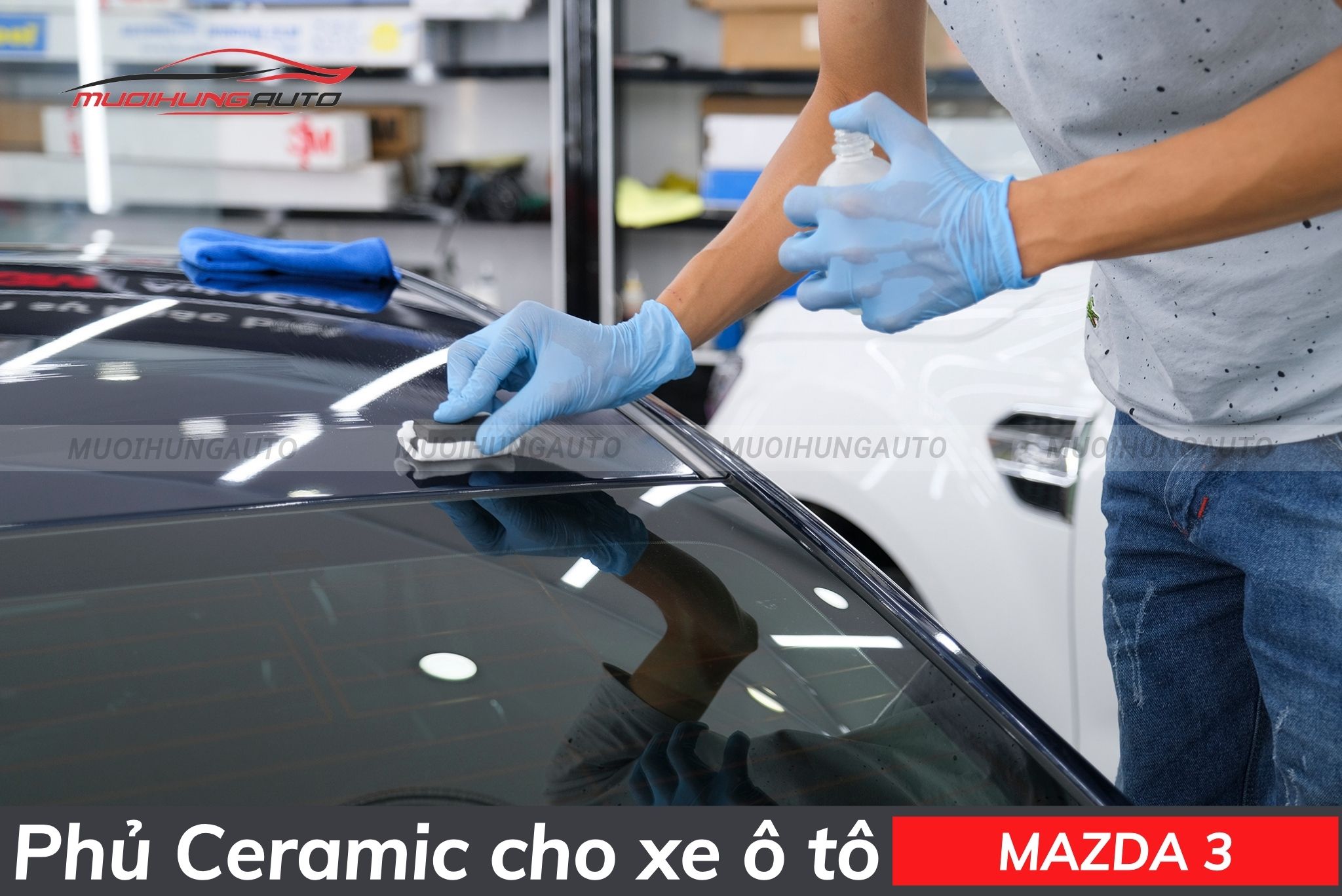 Sơn phủ bóng xe ô tô Mazda 3