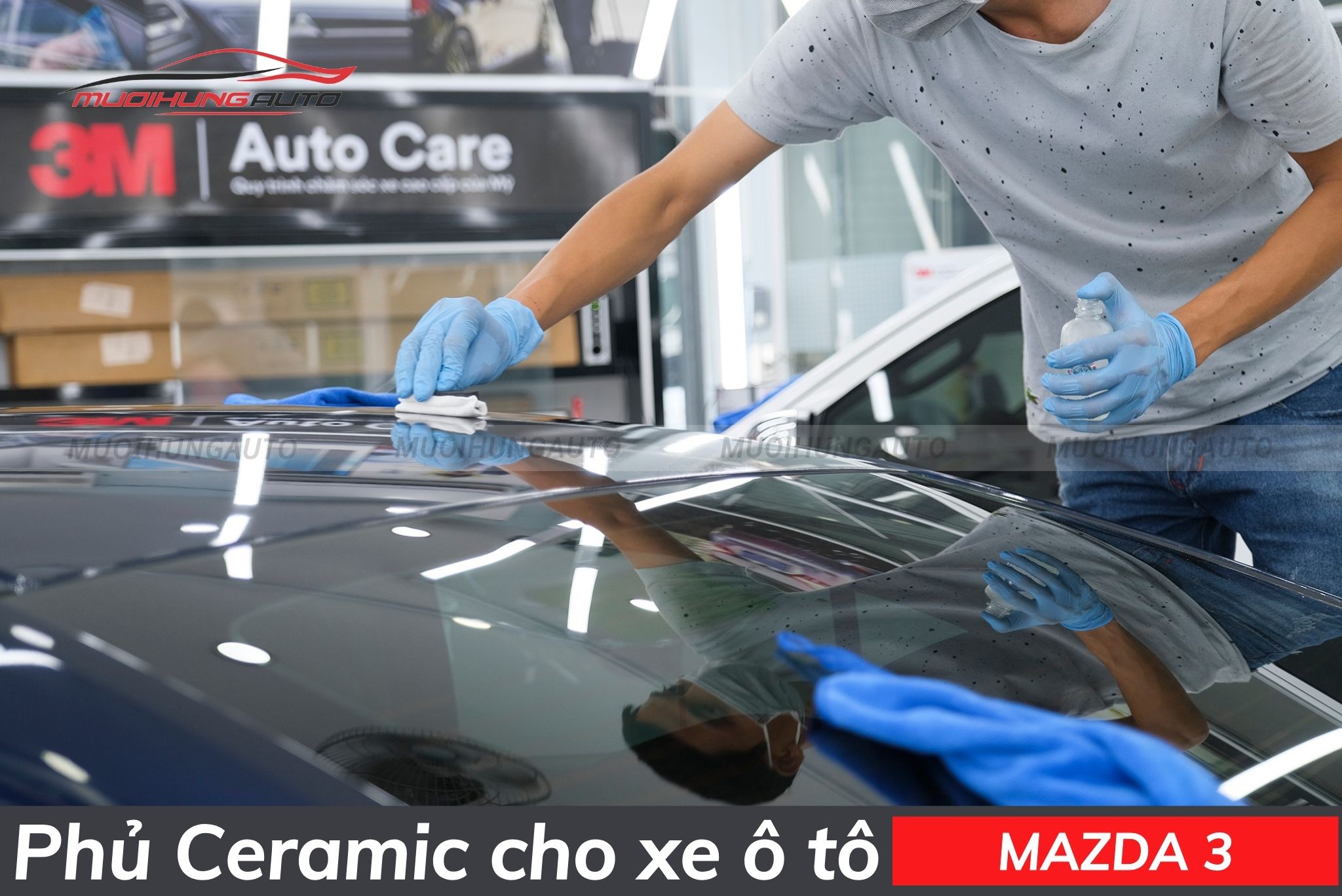 Sơn phủ ceramic cho xe ô tô Mazda 3