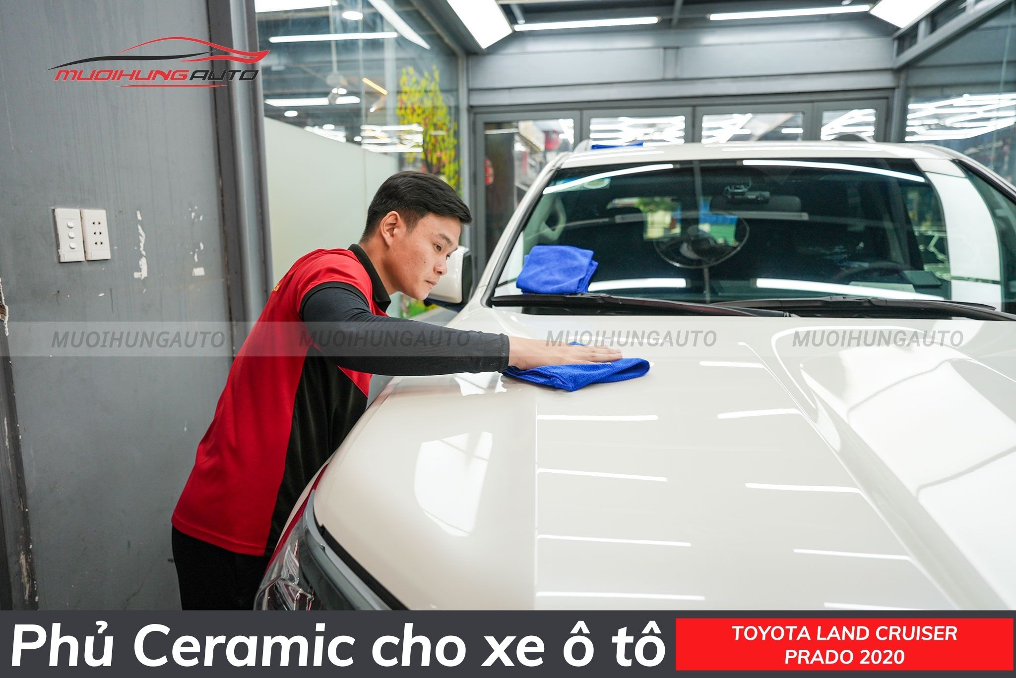 Sơn phủ ceramic cho xe ô tô Toyota Land Cruiser Prado 2020