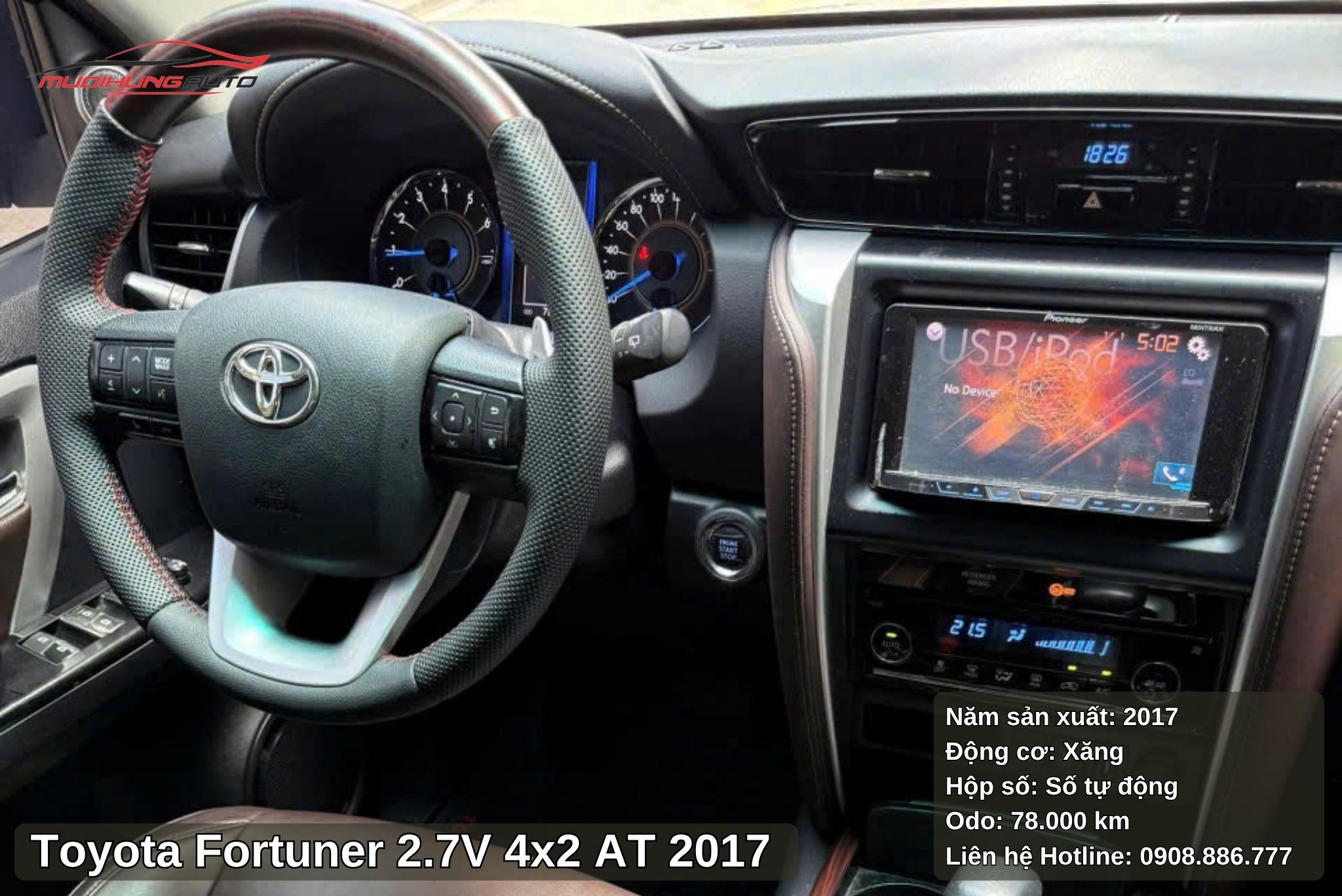 Toyota Fortuner 2.7V 4x2 AT 2017 được trang bị thêm nhiều phụ kiện hấp dẫn