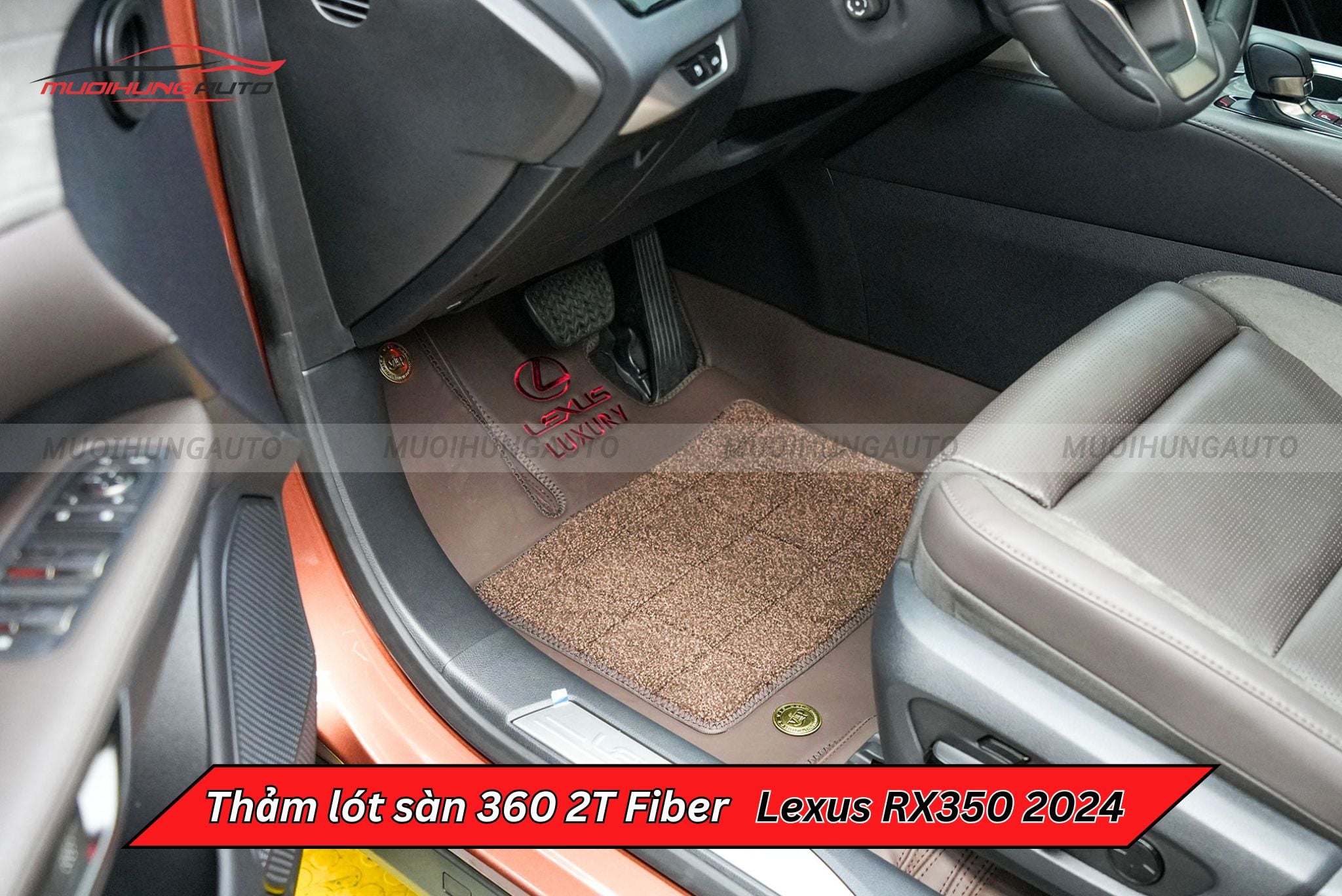 Thảm lót chân xe ô tô 360 2T Fiber Lexus RX350 2024