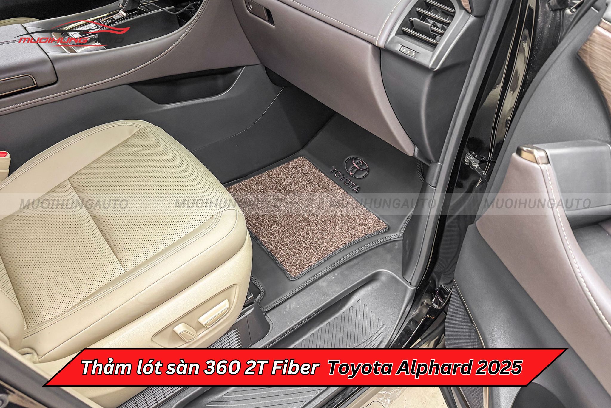 Thảm lót sàn 360 2T Fiber cho Toyota Alphard 2025