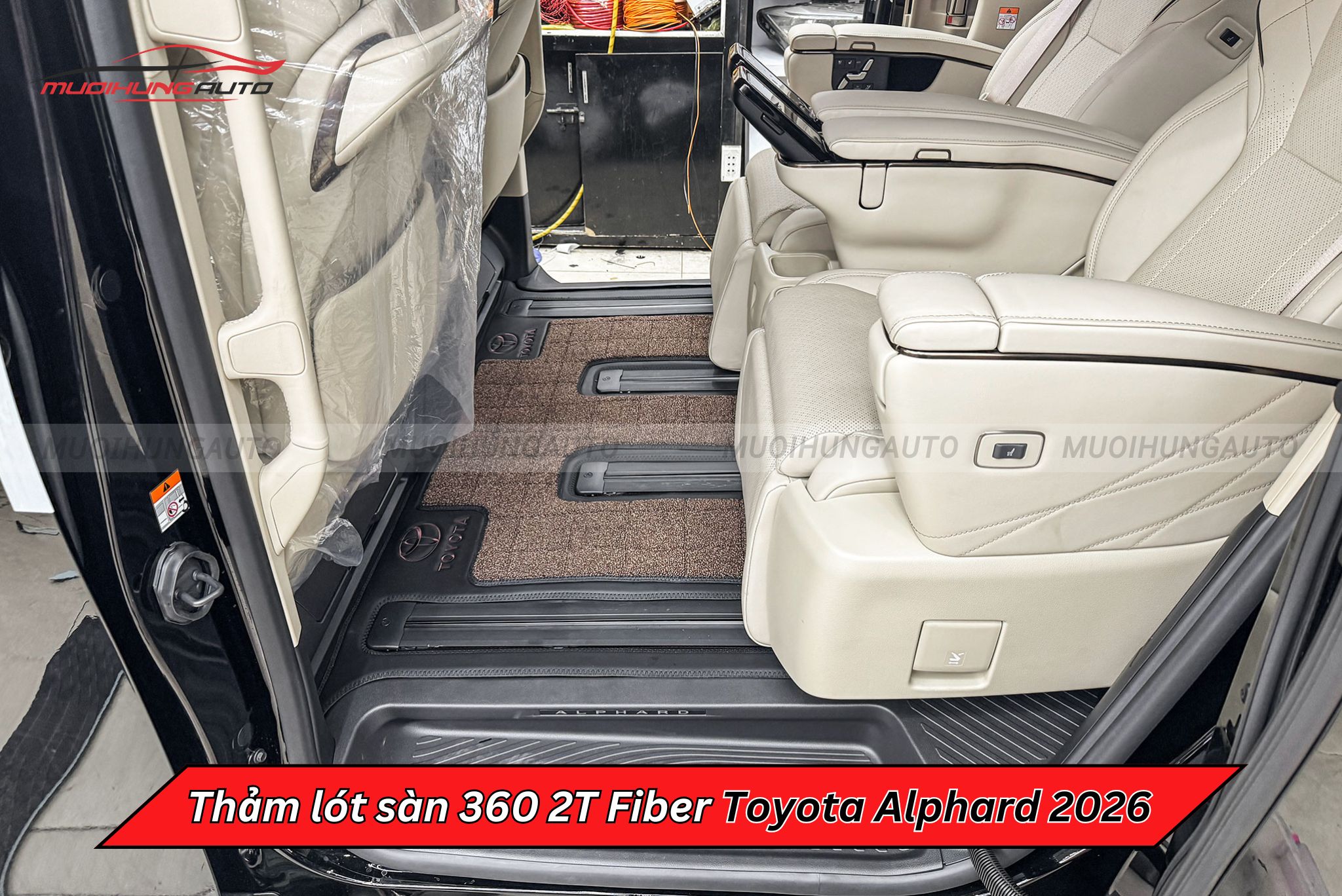 Thảm lót sàn 360 2T Fiber cho Toyota Alphard 2026