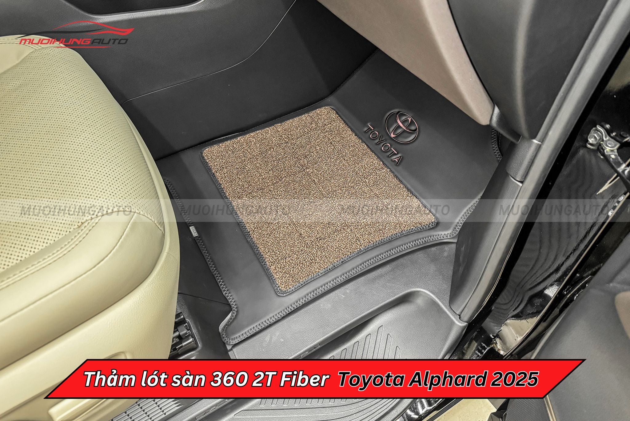 Thảm lót sàn 360 2T Fiber Toyota Alphard 2025