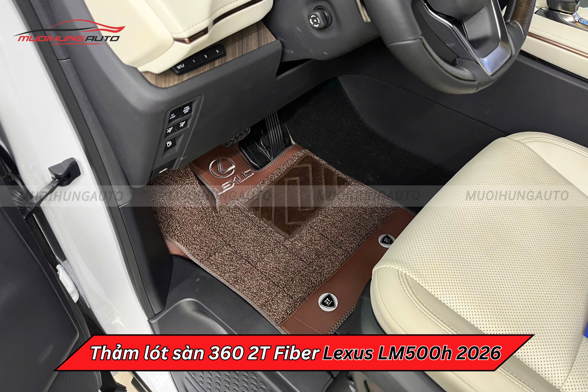 Thảm lót sàn ô tô 360 2T Fiber Lexus LM500h 2026