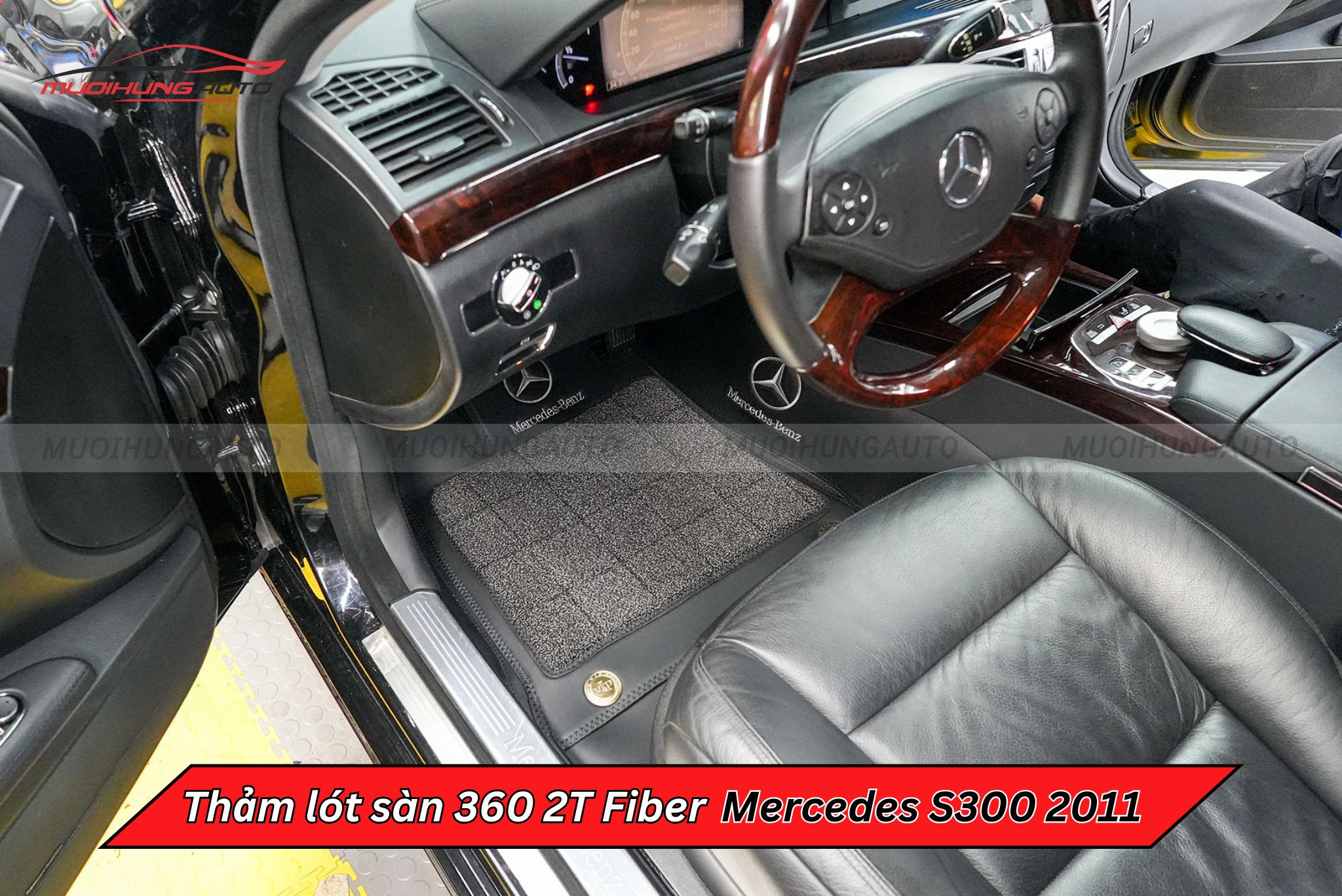 Thảm lót sàn ô tô 360 2T Fiber Mercedes S300 2011
