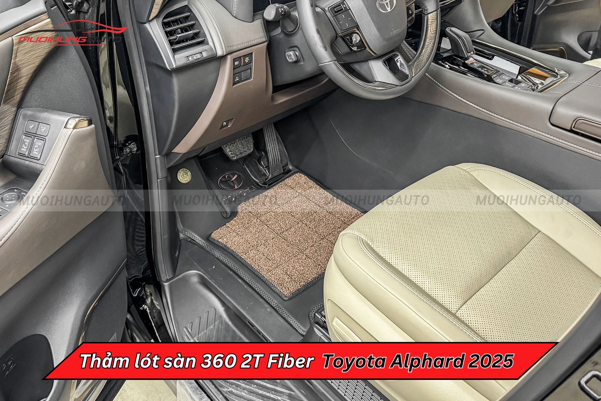 Thảm lót sàn ô tô 360 2T Fiber Toyota Alphard 2025
