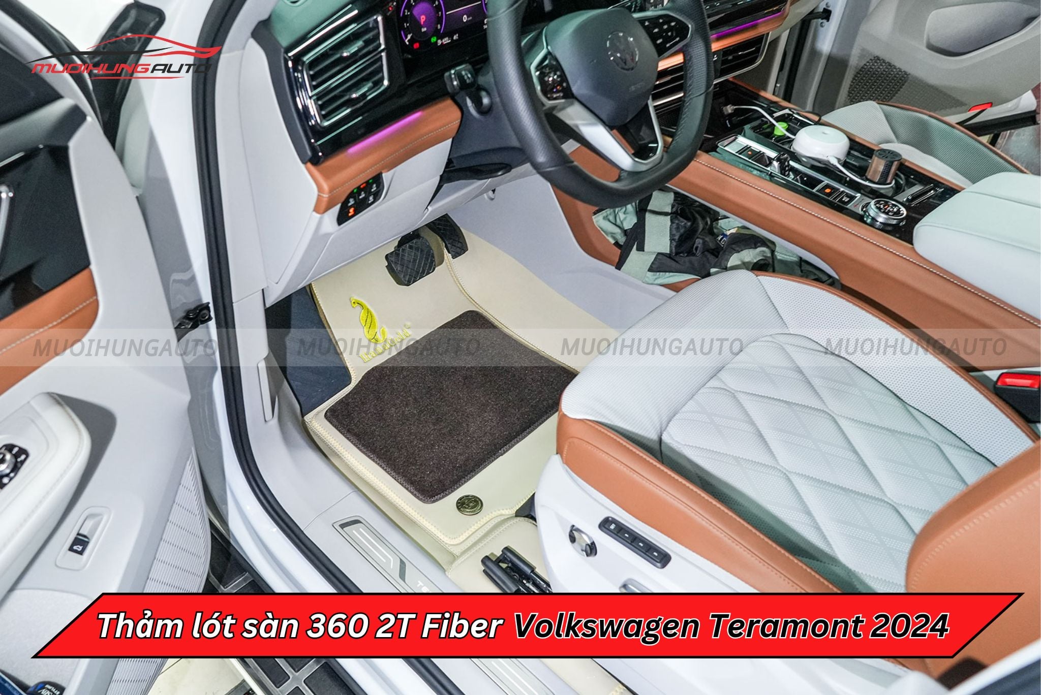 Thảm lót sàn ô tô 360 2T Fiber Volkswagen Teramont 2024