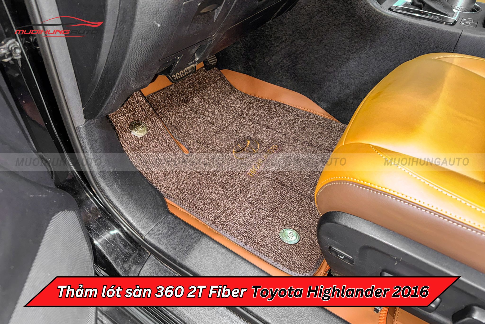 Thảm trải sàn ô tô 360 2T Fiber Toyota Highlander 2016