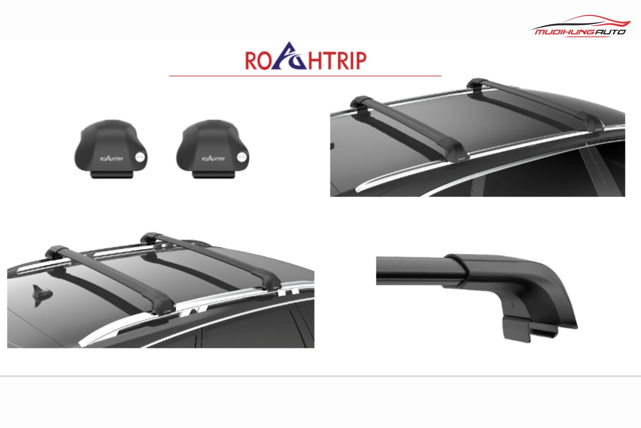 Thanh ngang giá nóc ROAHTRIP sở hữu chân đế điều chỉnh linh hoạt