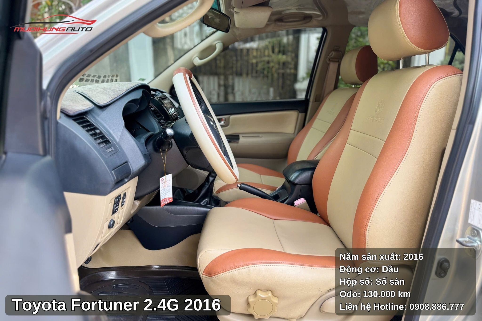 Toyota Fortuner 2.4G 2016 được trang bị ghế da cao cấp