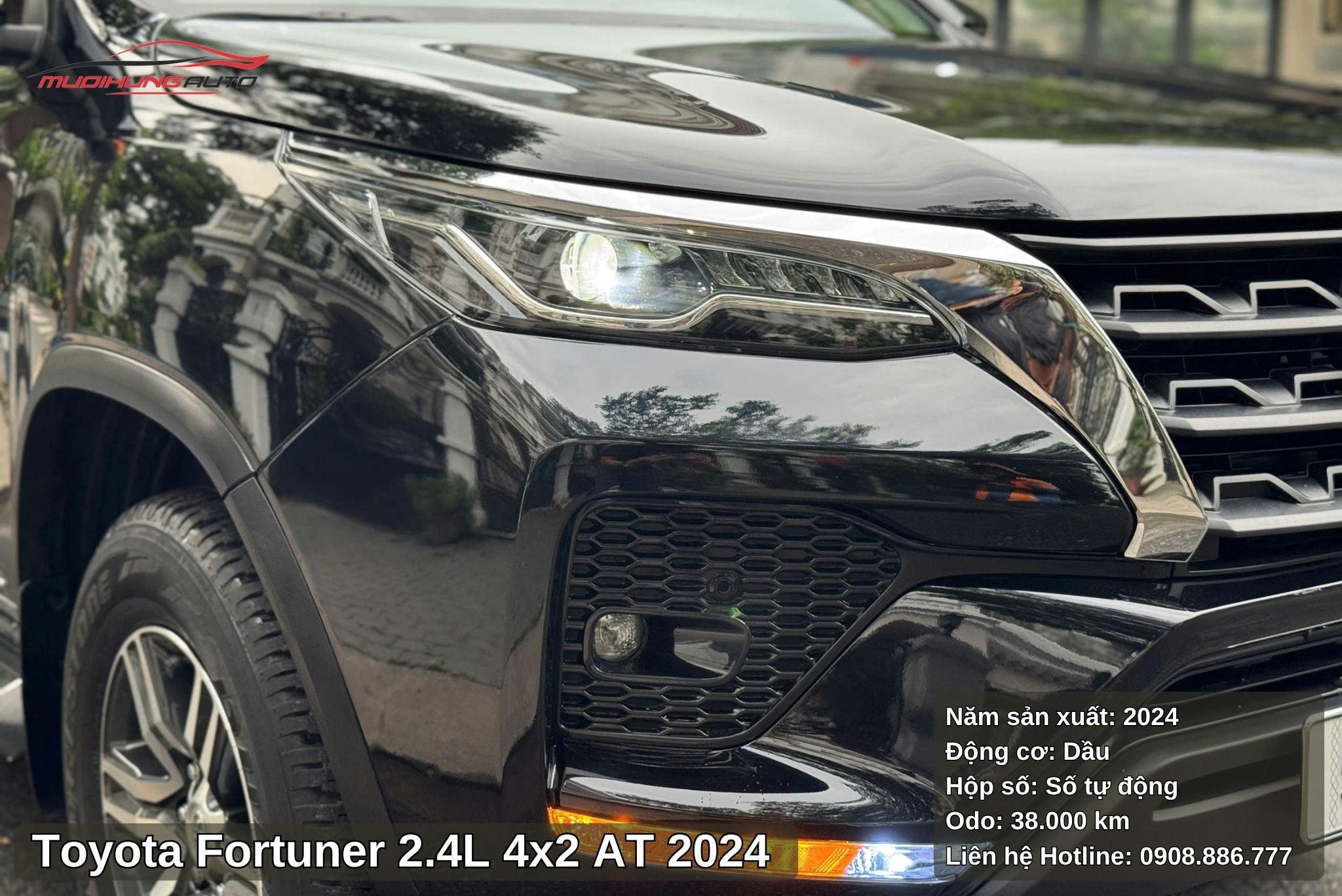 Toyota Fortuner 2.4L 4x2 AT 2024 sở hữu hệ thống chiếu sáng hiện đại